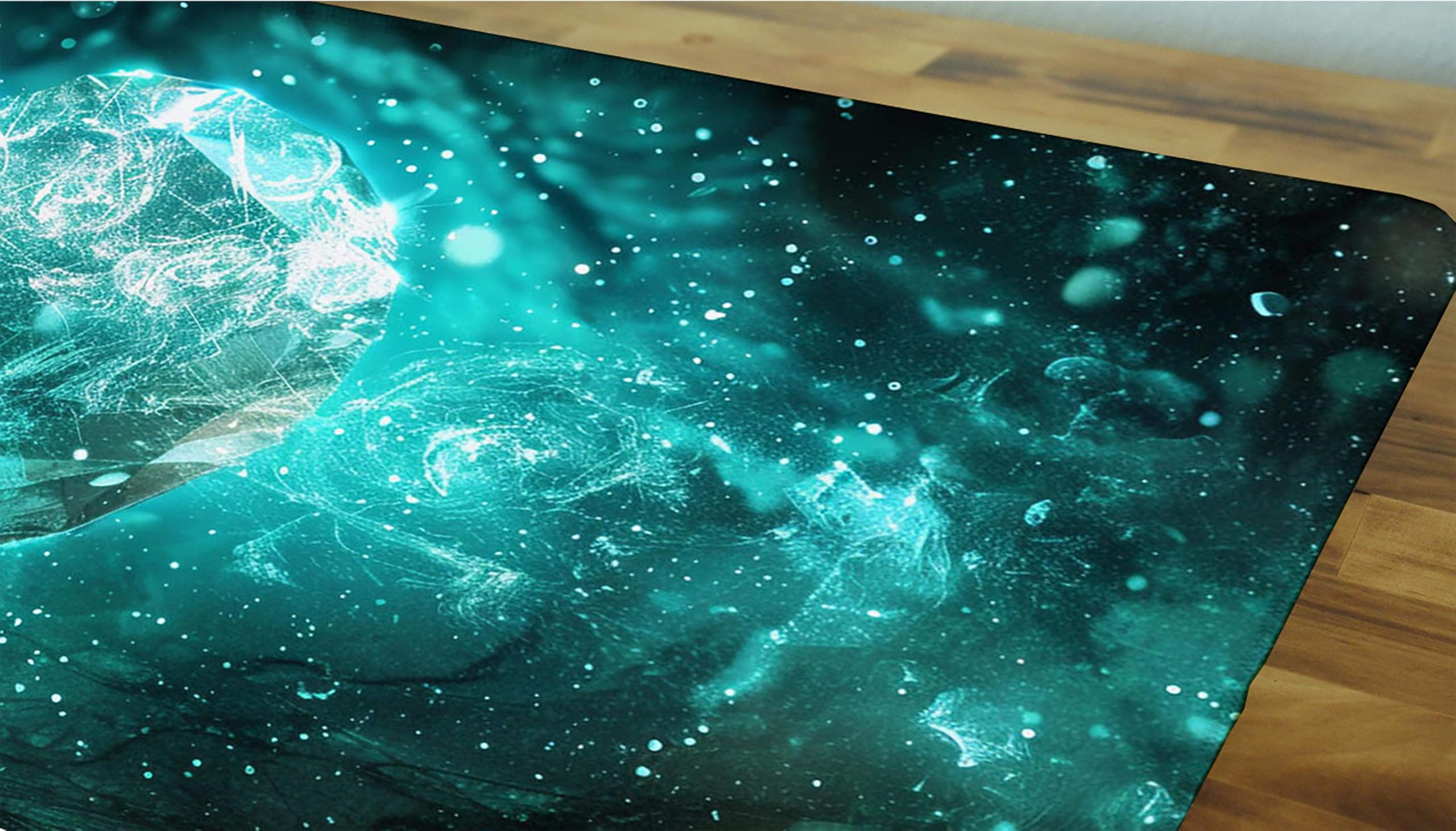 Niebieska podkładka pod mysz XXL, podkładka na biurko, 1200 x 600 cm, szyte krawędzie, gumowa podstawa, podkładka pod mysz, stabilna podkładka pod mysz na gładkich powierzchniach, poprawia
