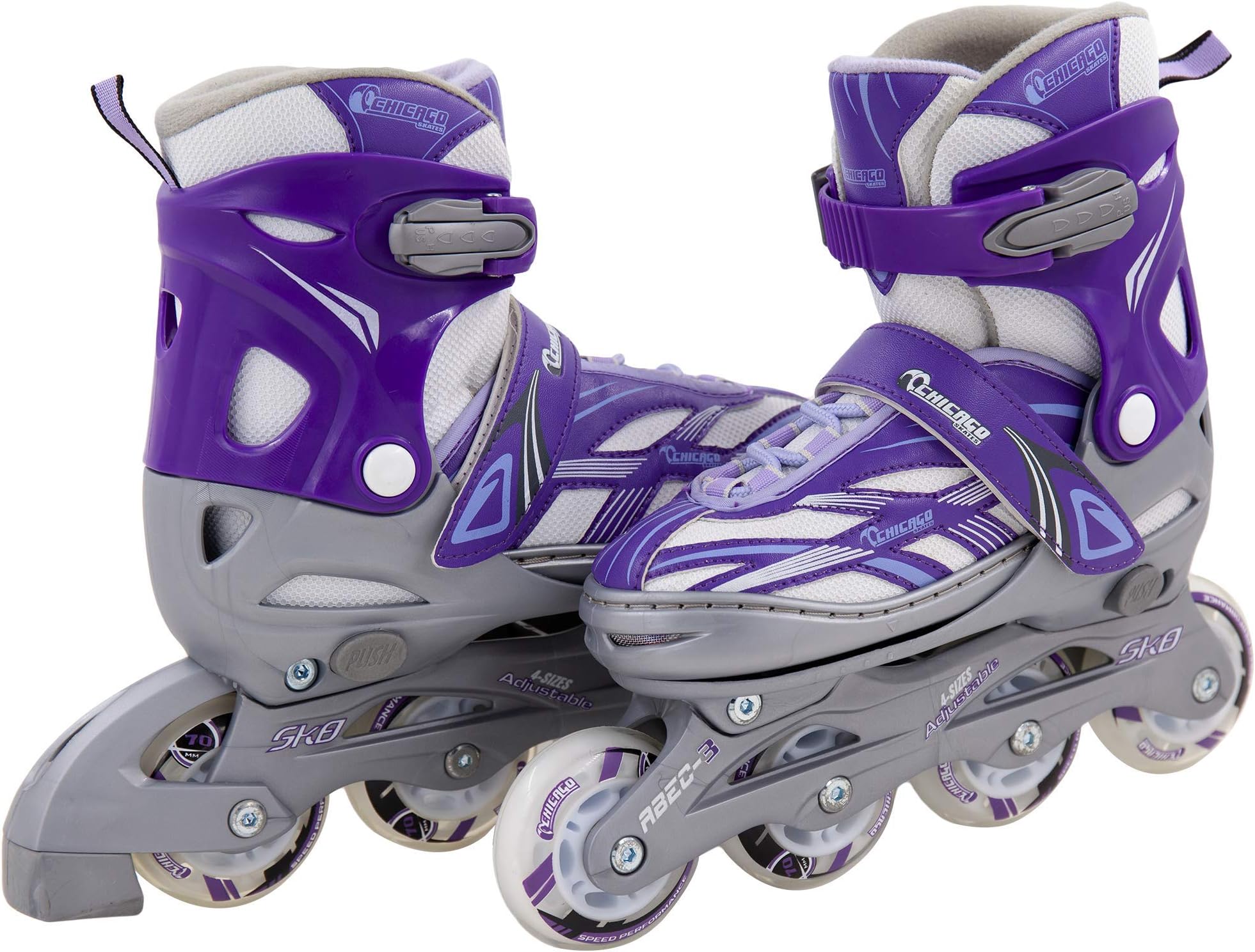 Chicago Blazer Junior Girls Adjustable Inline Skates - Purple