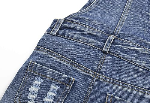 Miniatura 8 de KIDSCOOL SPACE Mono de mezclilla para bebé, niña, niño, babero, bolsillo, ropa de trabajo de mezclilla