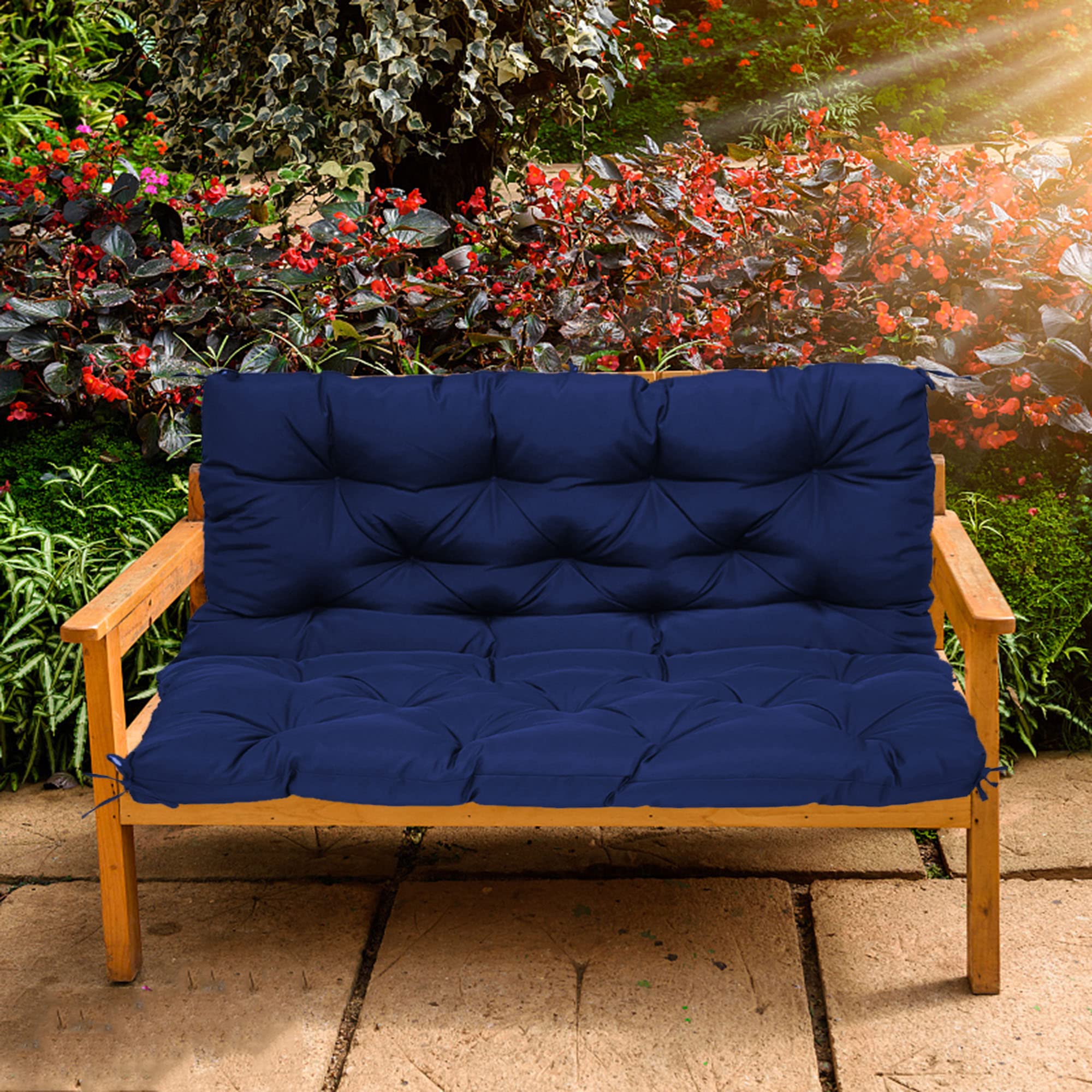 Coussin de banc imperméable anti-glisse pour assise extérieure