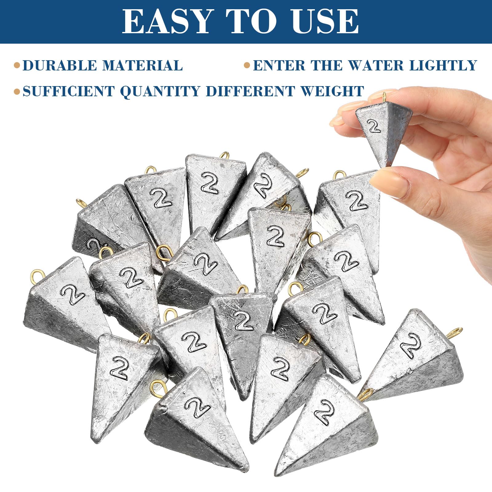 36 Pcs 4 Oz Pyramid Fishing Weights Sinkers Saltwater