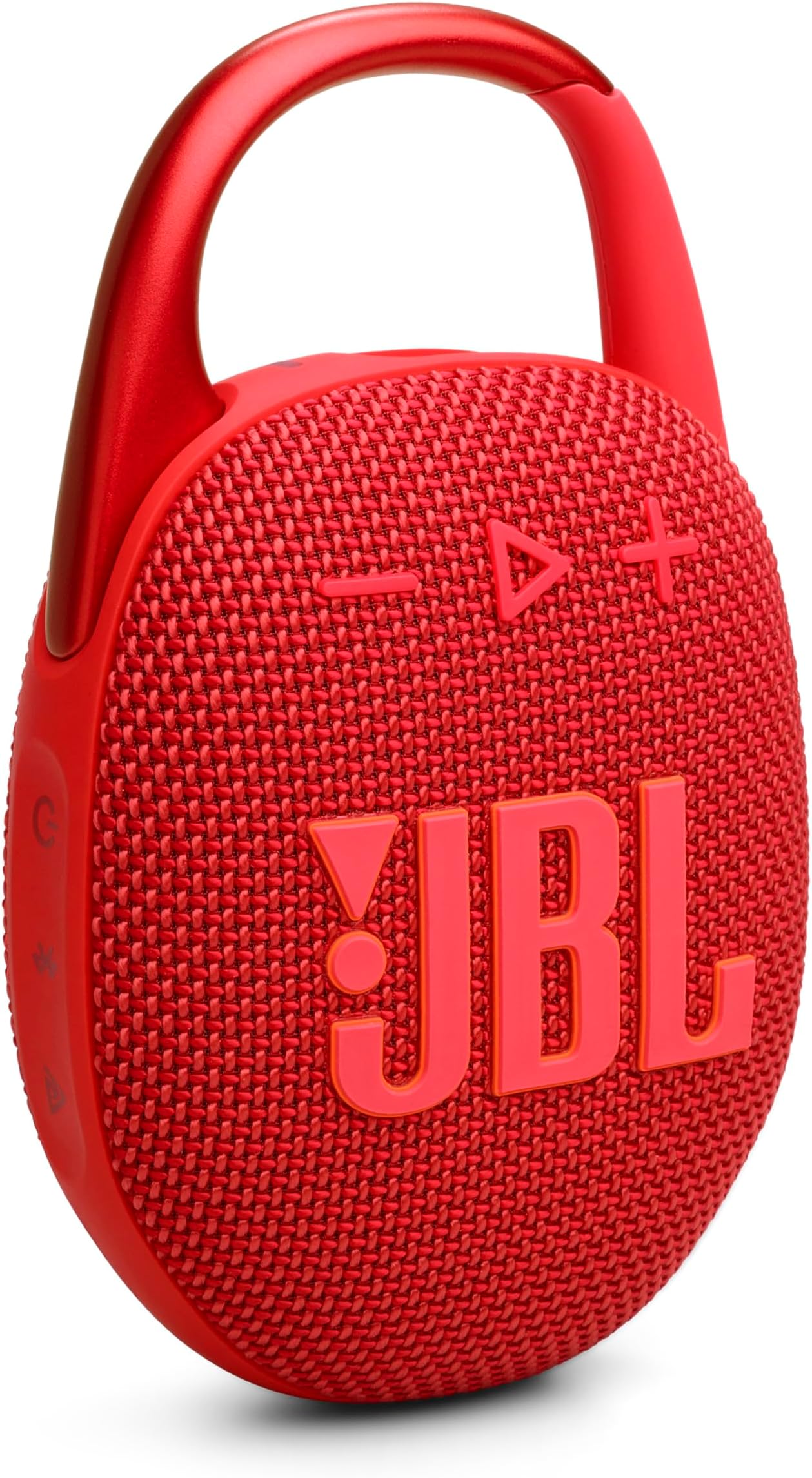 Clip 5 - Ultra-Portable, Waterproof & Dustproof Bluetooth Speaker, Big JBL Pro Sound with Punchy bass, Integrated Carabiner, Up to 12 Hours of Play, Made in Part with Recycled Materials (Red)