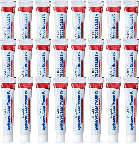 CareAll Hidrocortisona 1%, tubo de 1 oz (paquete de 24), crema antipicazón de máxima resistencia, alivio de picazón y enrojecimiento de picaduras de