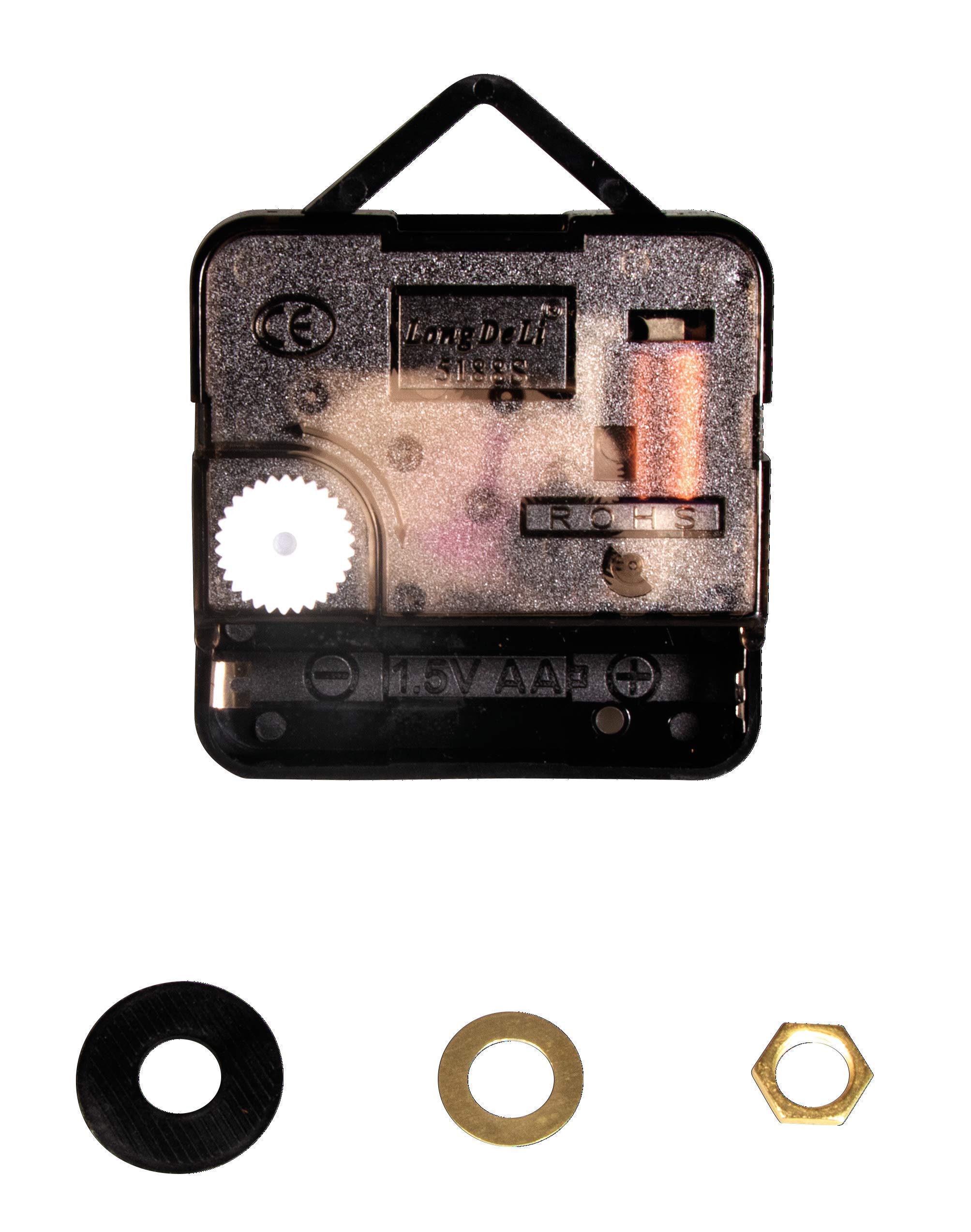 Rayher 69238000 Quartz Movement, 7.6 mm Diameter, 20 mm Axle, Assembled, SB-Btl 1 Piece, Natural, Normal