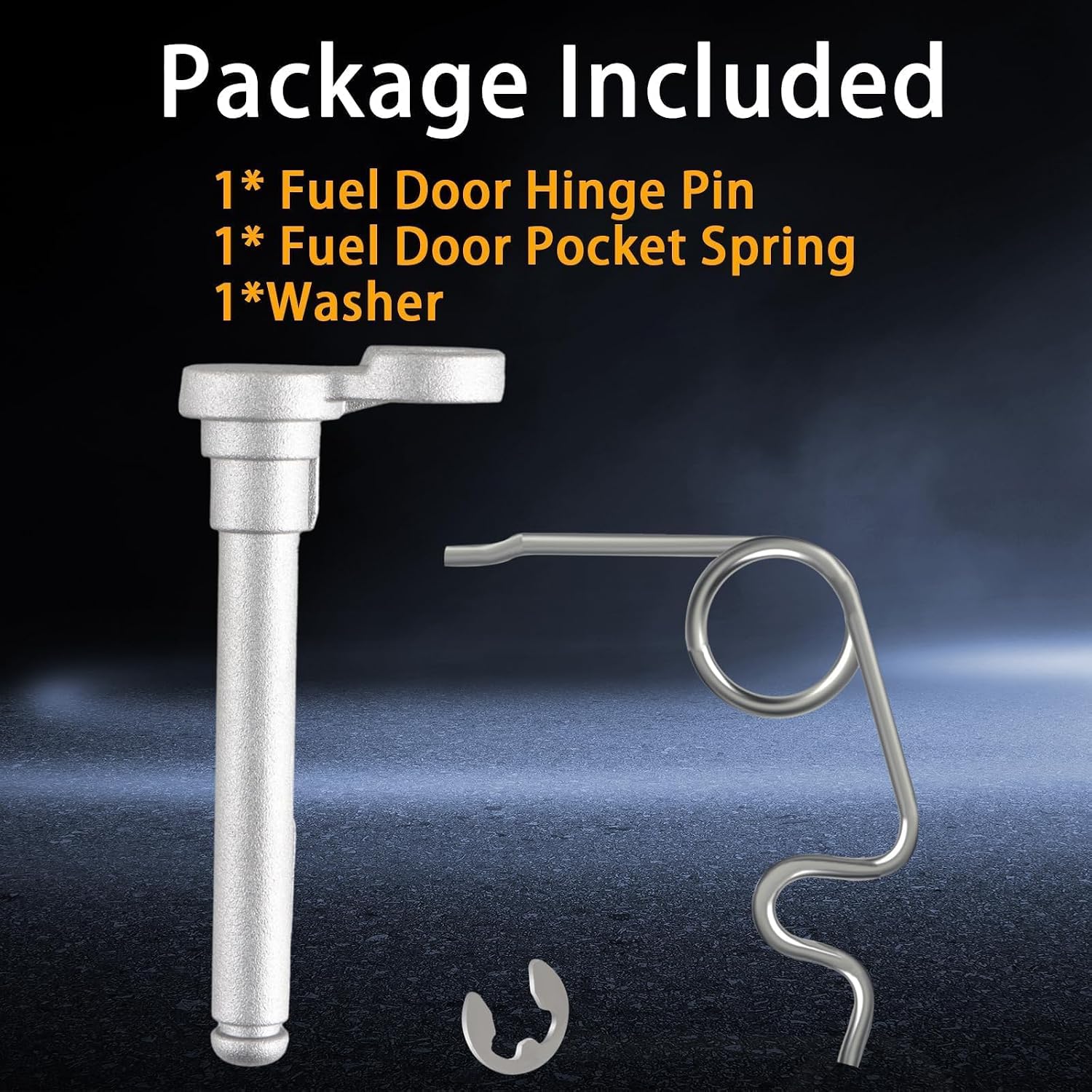 Permanent Repair Kit Fuel Tank Repair Kit (Fuel Door Hinge Pin with Gas Door Spring) Compatible with 2007-2021 Tundra Replace#: 77368-0C010