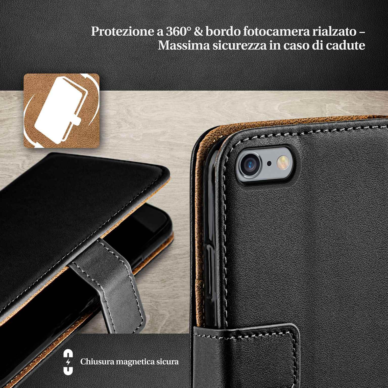 Coque étui Livre Fonex Pour IPhone 6/6S - Orange Et Gris Foncé - Neuf