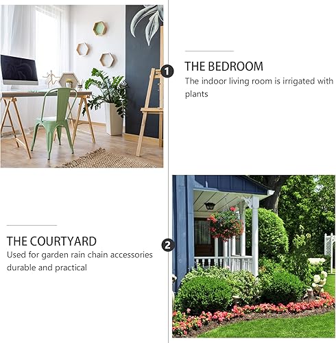 Miniatura 5 de DOITOOL 5 ganchos de cadena de lluvia clips de canalón de aleación de aluminio para colgar cesta de flores, cadena de lluvia para plantas y aves