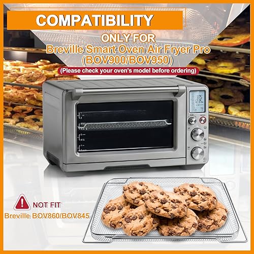 Miniatura 3 de WARDFYT Cesta de repuesto compatible con Breville Smart Oven Air Fryer Pro BOV900BSS, cesta de malla de repuesto para horno inteligente Breville