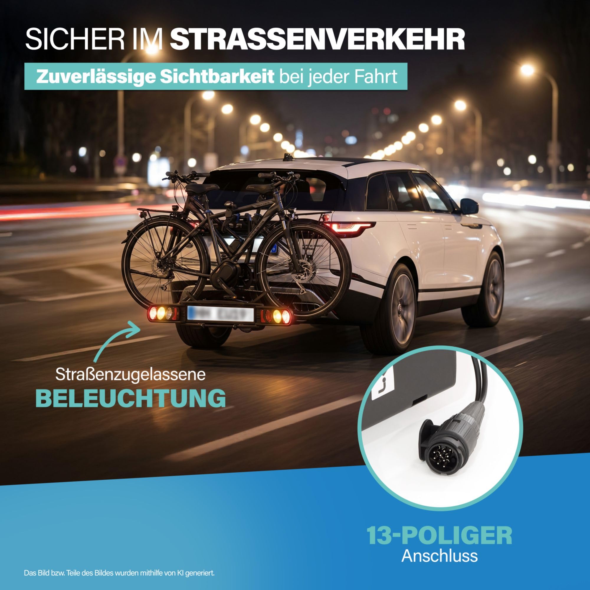 Fischer 126001 - Portabiciclette Proline Evo, per 2 biciclette o biciclette elettriche.