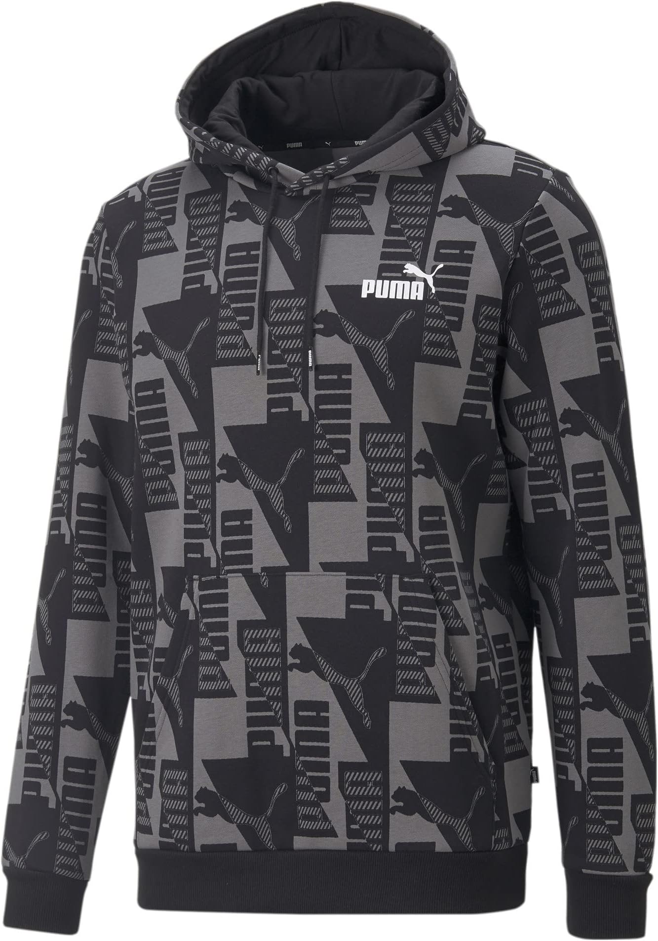PUMA mens Power All Over Print Fleece Hoodie Hooded Sweatshirt