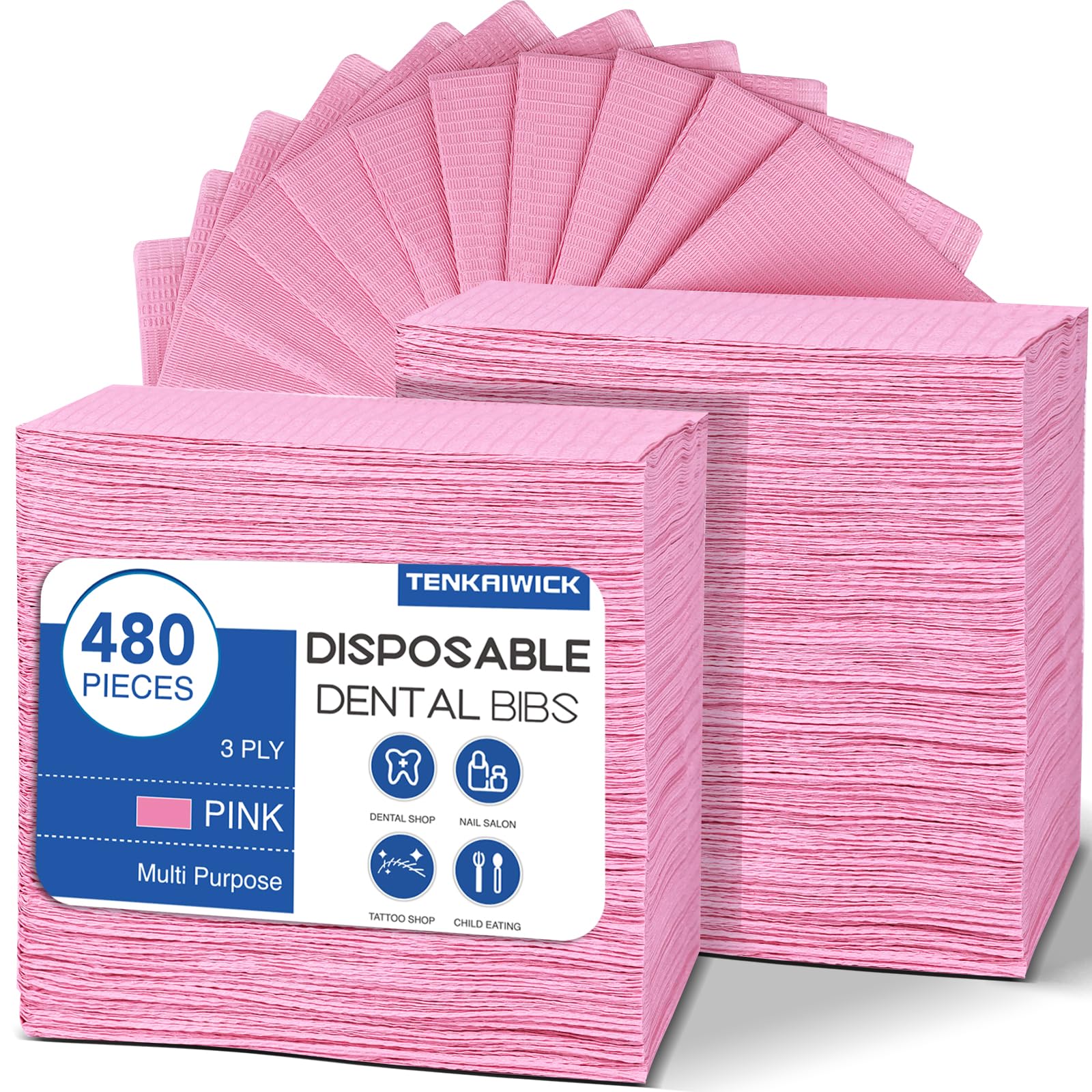 480 Pack Disposable Dental Bibs 13"x18"