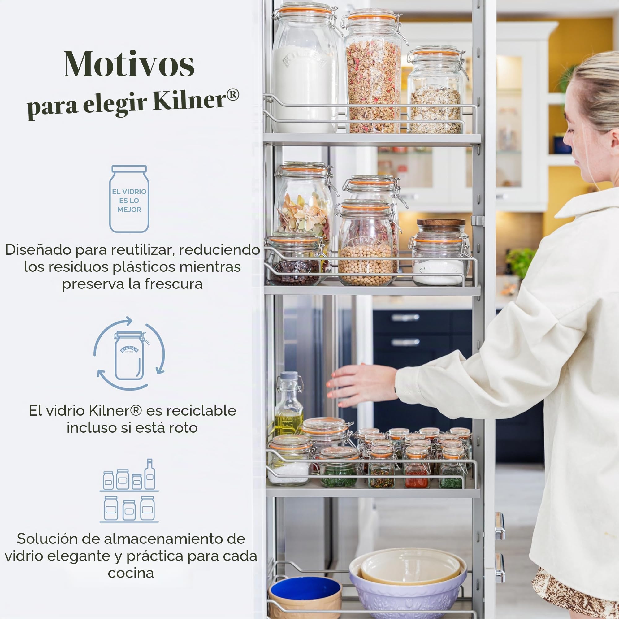 Kilner Diamond - Dispensador de bebidas de cristal de 5 litros con grifo de acero inoxidable, tapa hermética con clip y sello de silicona, ideal para zumos, cócteles y bebidas infundidas