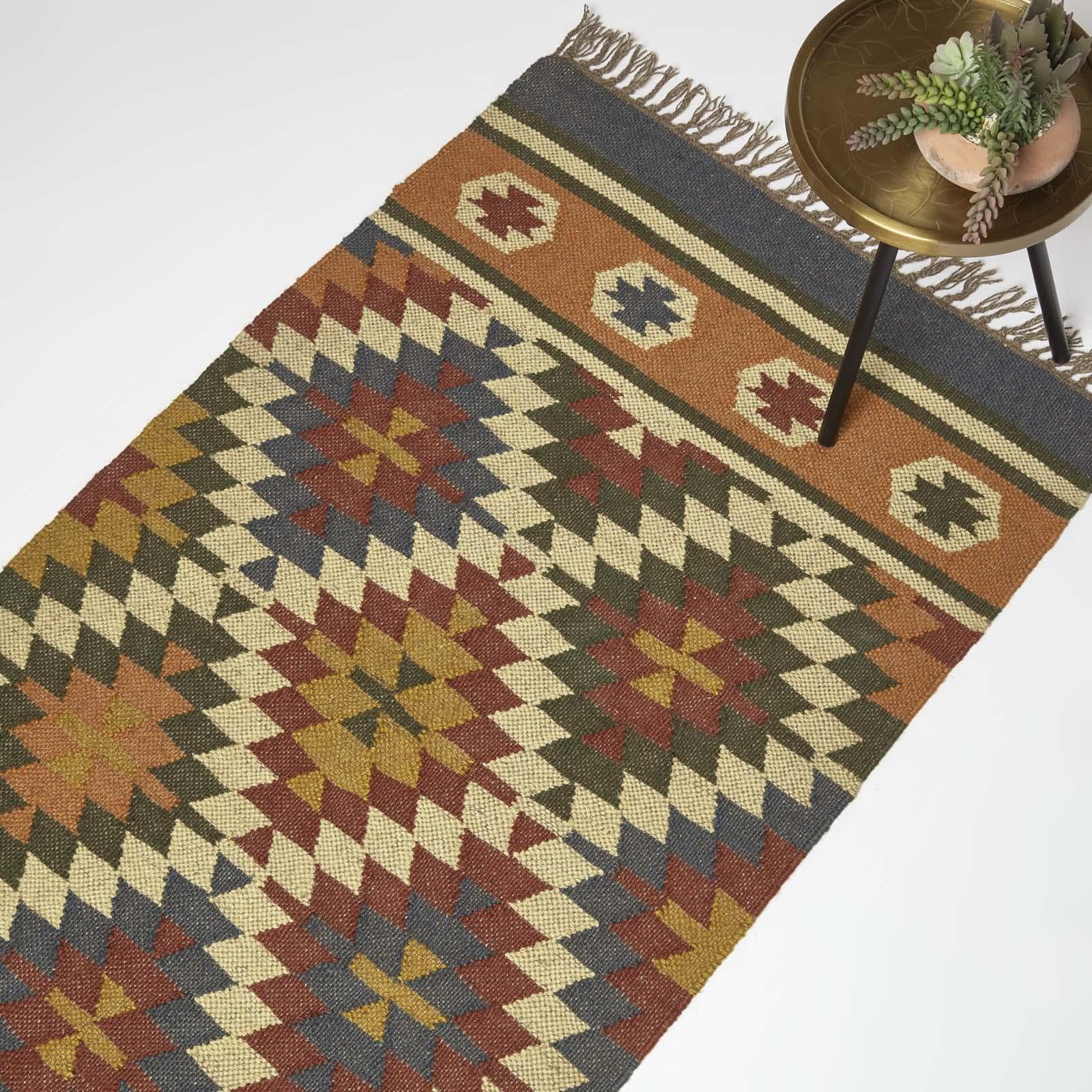 Grand Tapis Kilim Persan Fait Main – Kurdestan Années 40/50, 200x157 Cm