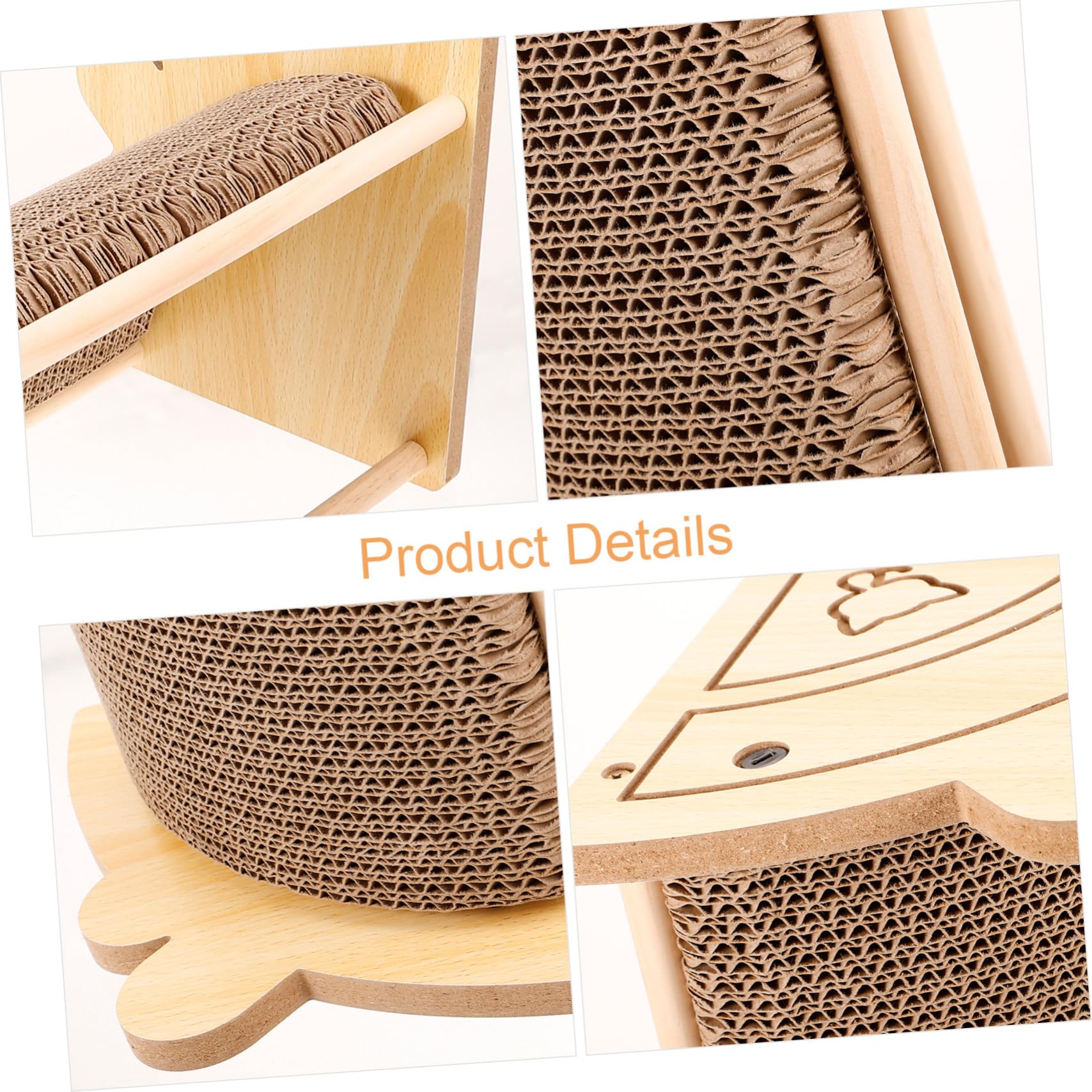 COLLBATH Rascador para Gatos De Cartón Ondulado Interactivo Tablero De Arañazos De Resistente y Duradera Protector De Muebles para Gatos para Uso Interiores