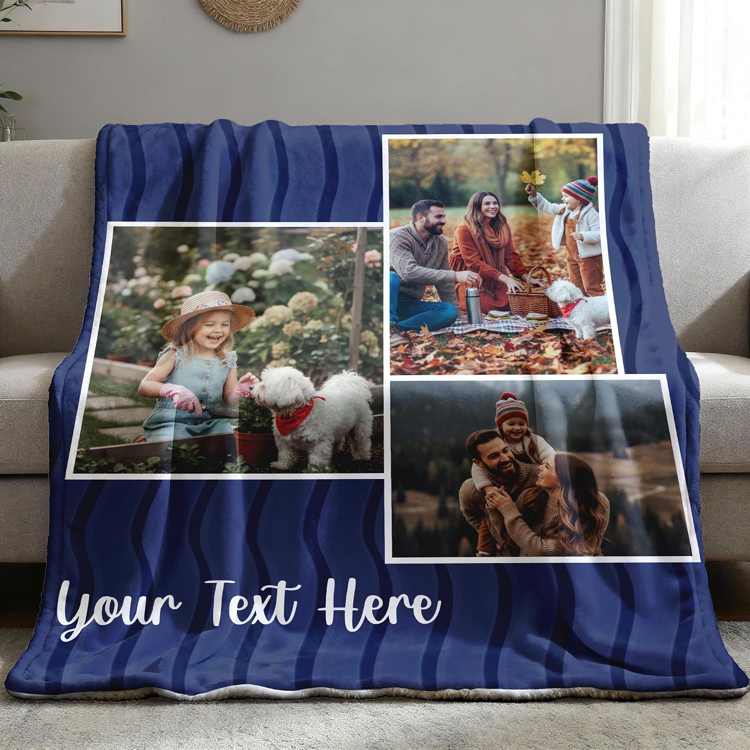 Family Customized Blanket, Photo Blankets Customize, Custom Blankets with Photos, Custom Photo Blanket 3