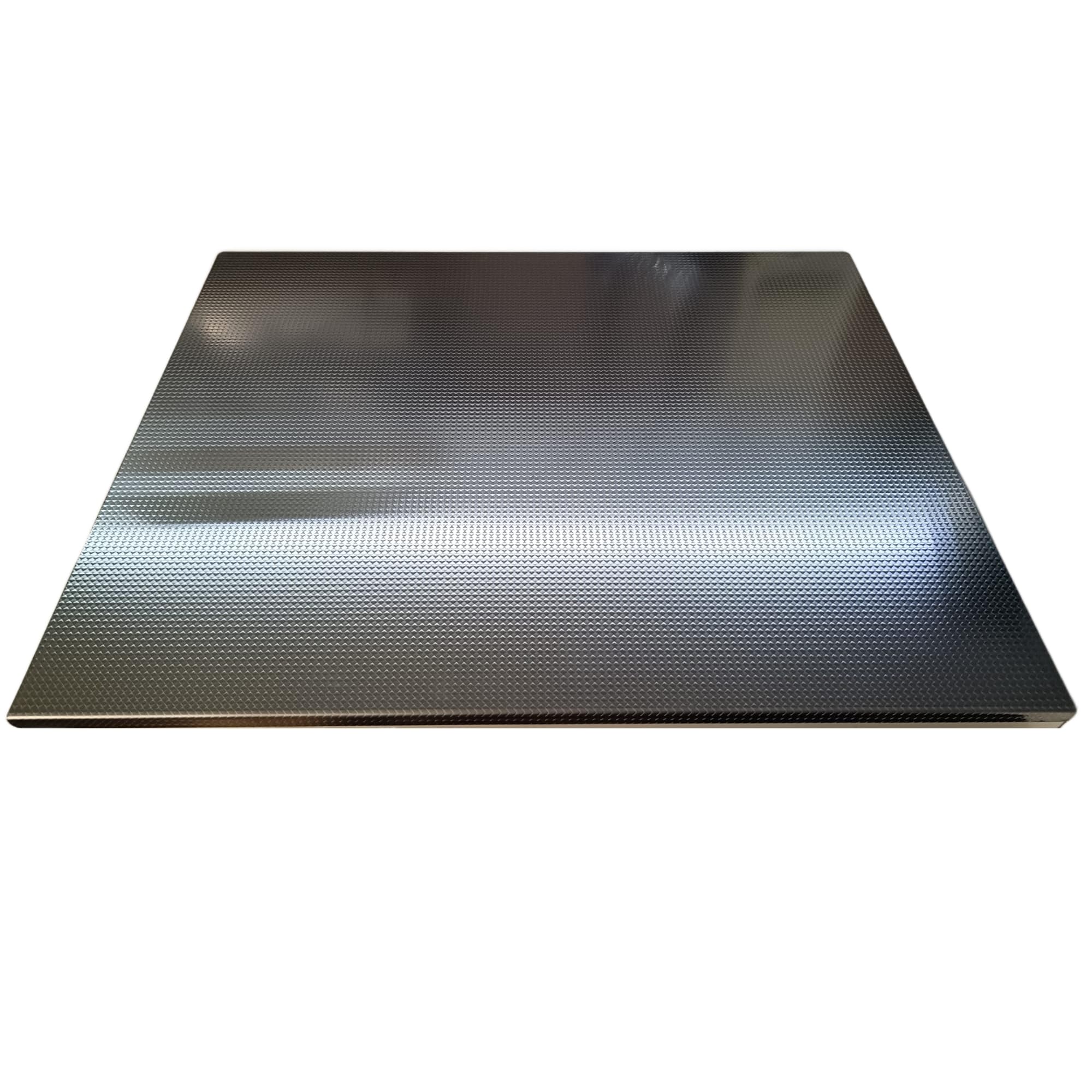 WOOD YOU Tabla de cortar profesional de acero inoxidable AISI304 R8, diseño de rombos, multiusos para pasta, pan, pizza, dulces, con alfombrilla antideslizante, fabricada en Italia, lineal, 60 x 45 cm