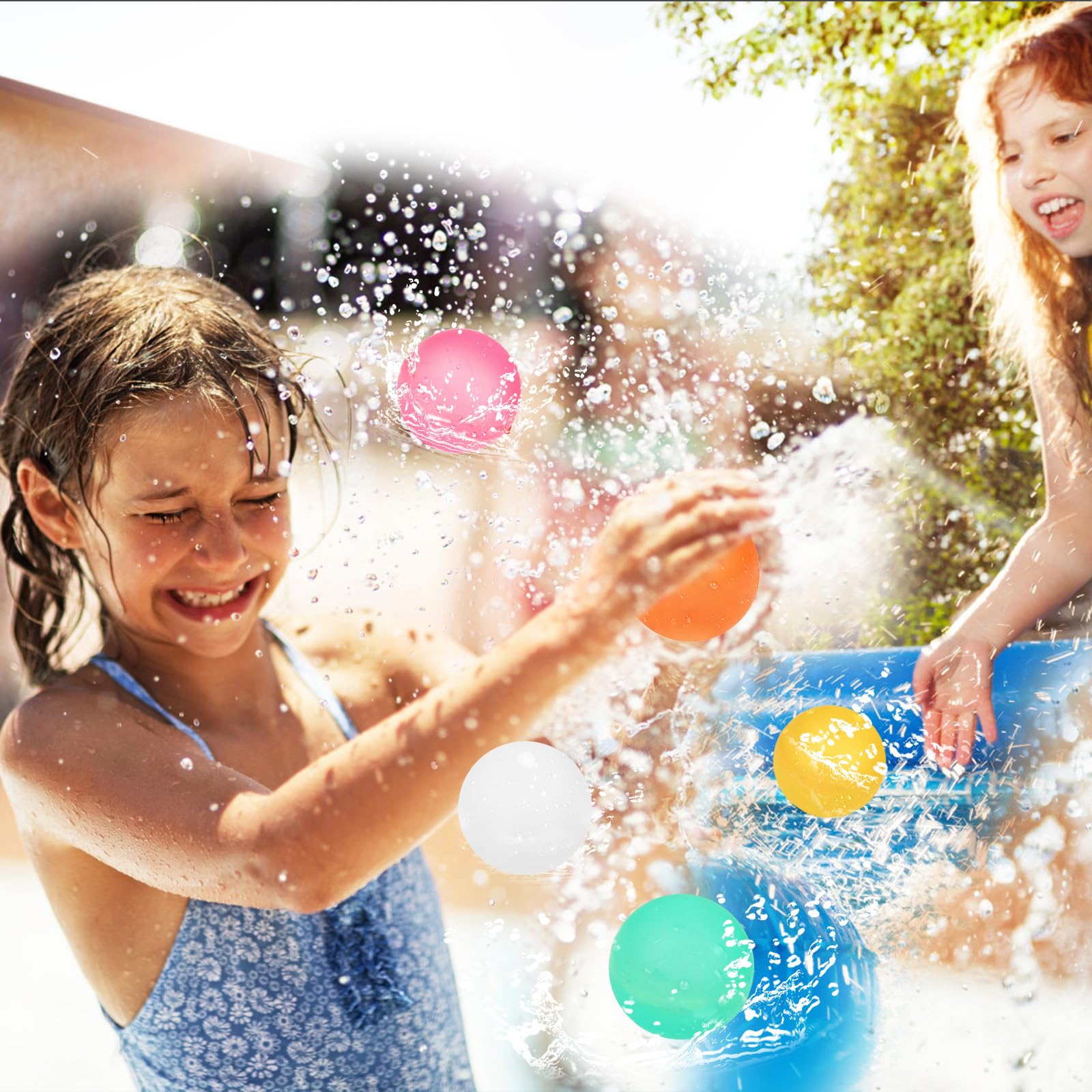 Globos de agua reutilizables, 16 piezas de globos de agua de silicona reutilizables con autocierre y 1 bolsa de malla, globos de agua de llenado rápido para niños y adultos, juguete acuático para