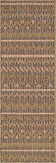 Unique Loom Modern Collection Contemporary, Stripes, Vintage, Indoor and Outdoor Area Rug, 2 ft x 6 ft, Light Brown/Brown