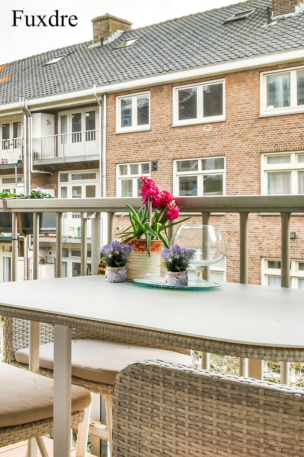 Fake Plants Small with 2 Pack, The Sunflower for Bathroom Shelf Decor, Decorative Plants for Home Living Room Office Bedroom Table Tray Shelve Farmhouse Decor Indoor(Purple Floral) - Image 6