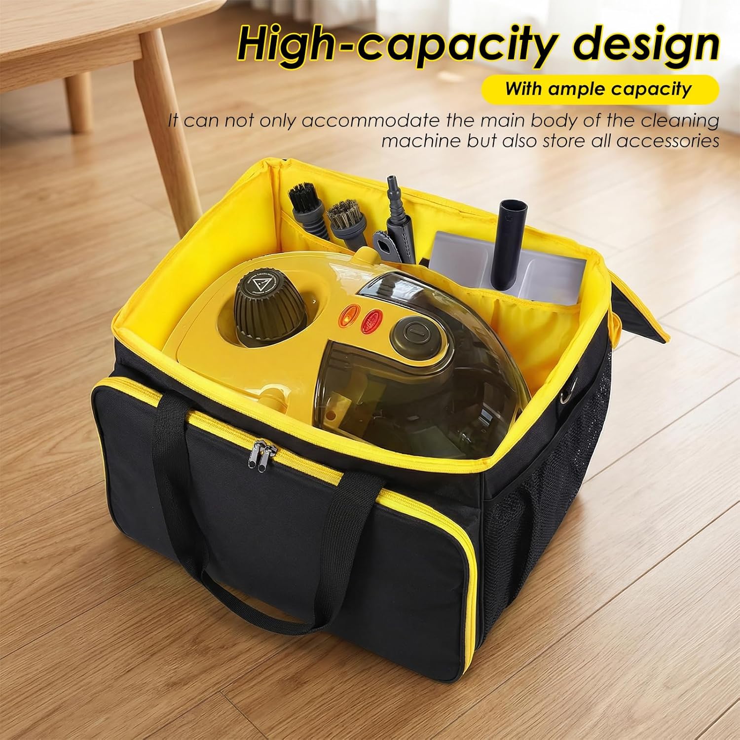 Storage Bag Compatible with C900134 Steamer, Portable Steam Cleaner Carrying Case with Adjustable Shoulder Strap for Accessories