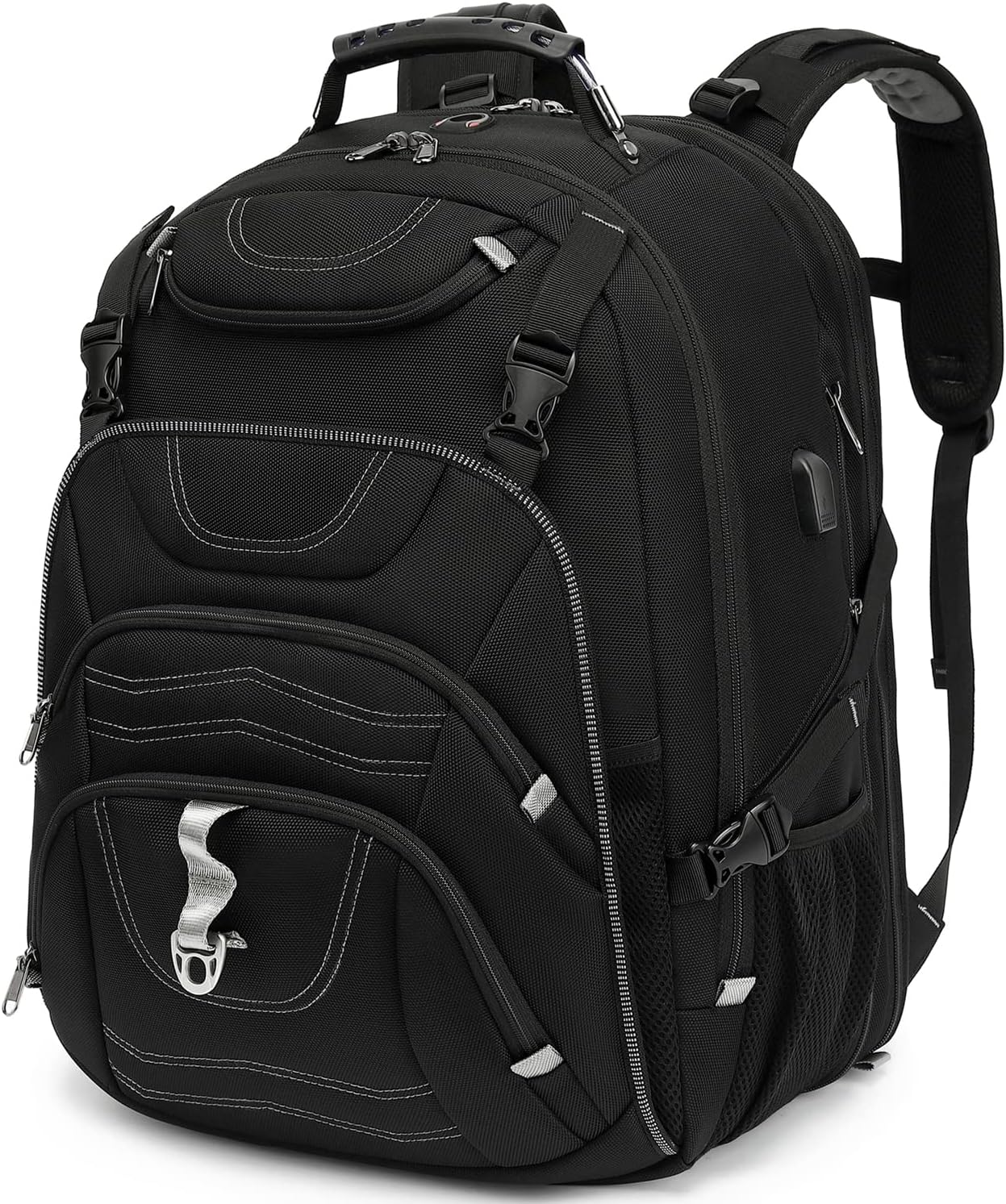 Boniyee Travel Backpack 17.3 Inch, Business Anti-Theft Laptop Bag with USB Charging Port, Waterproof