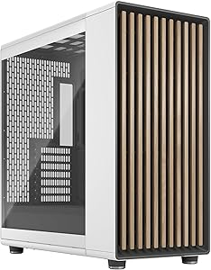 Fractal Design North XL Chalk White TG- three 140mm Aspect PWM fans included- Type C USB- EATX airflow full tower PC gamin…