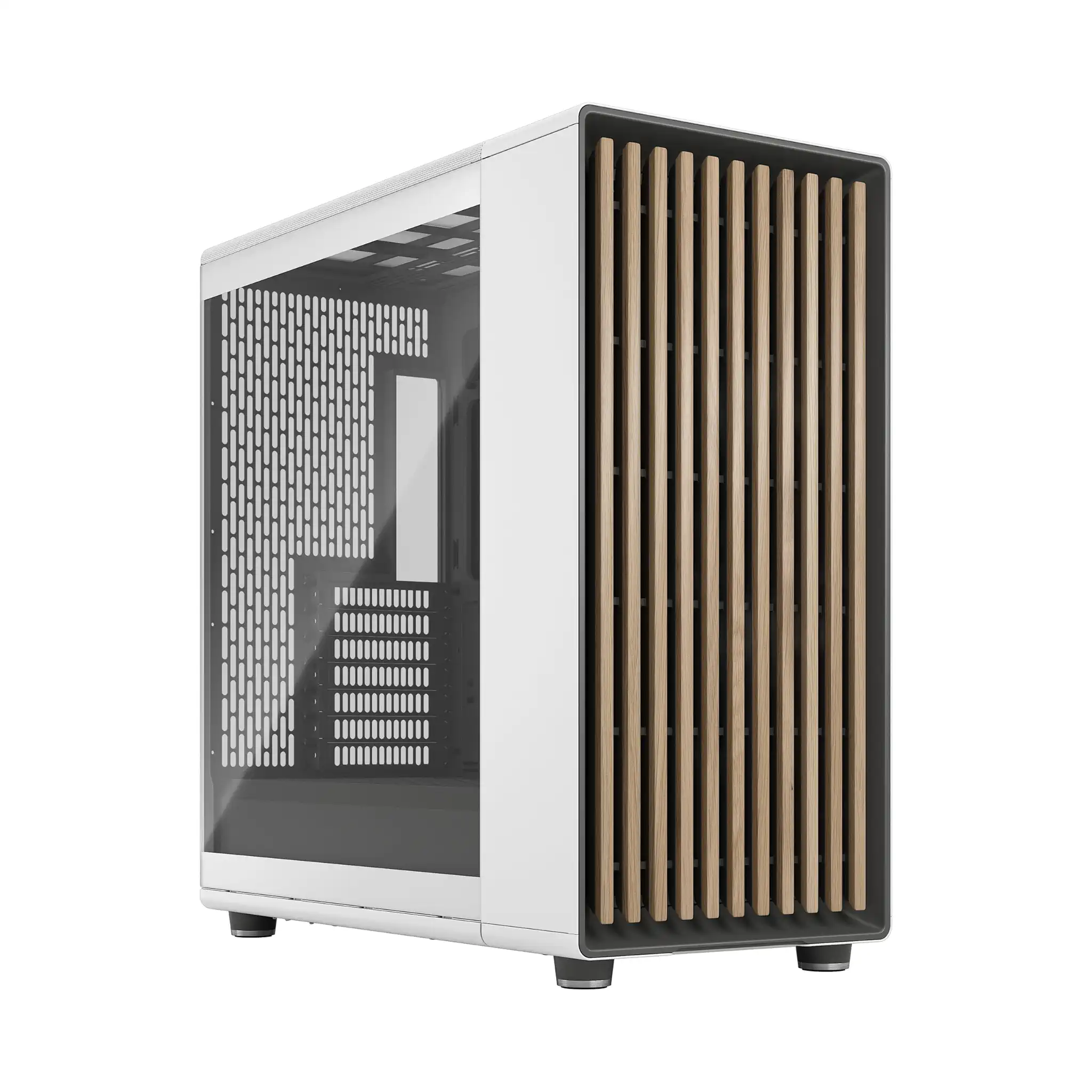 Fractal Design North XL Chalk White TG- DREI 140-mm-Aspect-PWM-Lüfter enthalten – USB Typ-C – E-ATX Airflow Full-Tower PC-Gaming-Gehäuse