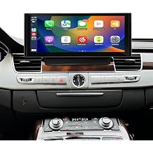 12.3 Inch Android Car Stereo Radio for Audi A8 S8 RS8 D4 MMI 3G, Wireless CarPlay & Android Auto, Split Screen, Screen Mirroring, Support Backup Camera, 128GB,GPS,Keep car Functions