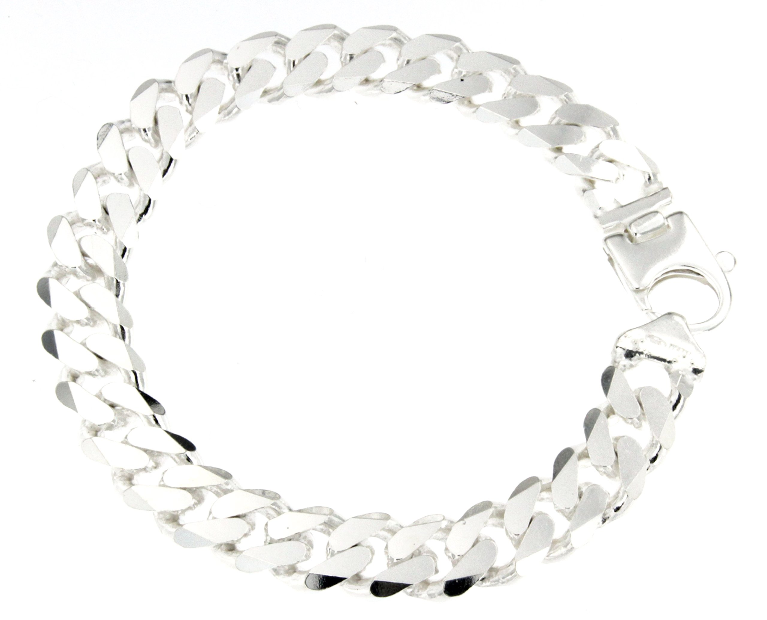 Original italienisches Panzerarmband 925 Silber 10mm breit Länge wählbar Silberarmband Armband Damen Herren Schmuck ab Fabrik tendenze Italy
