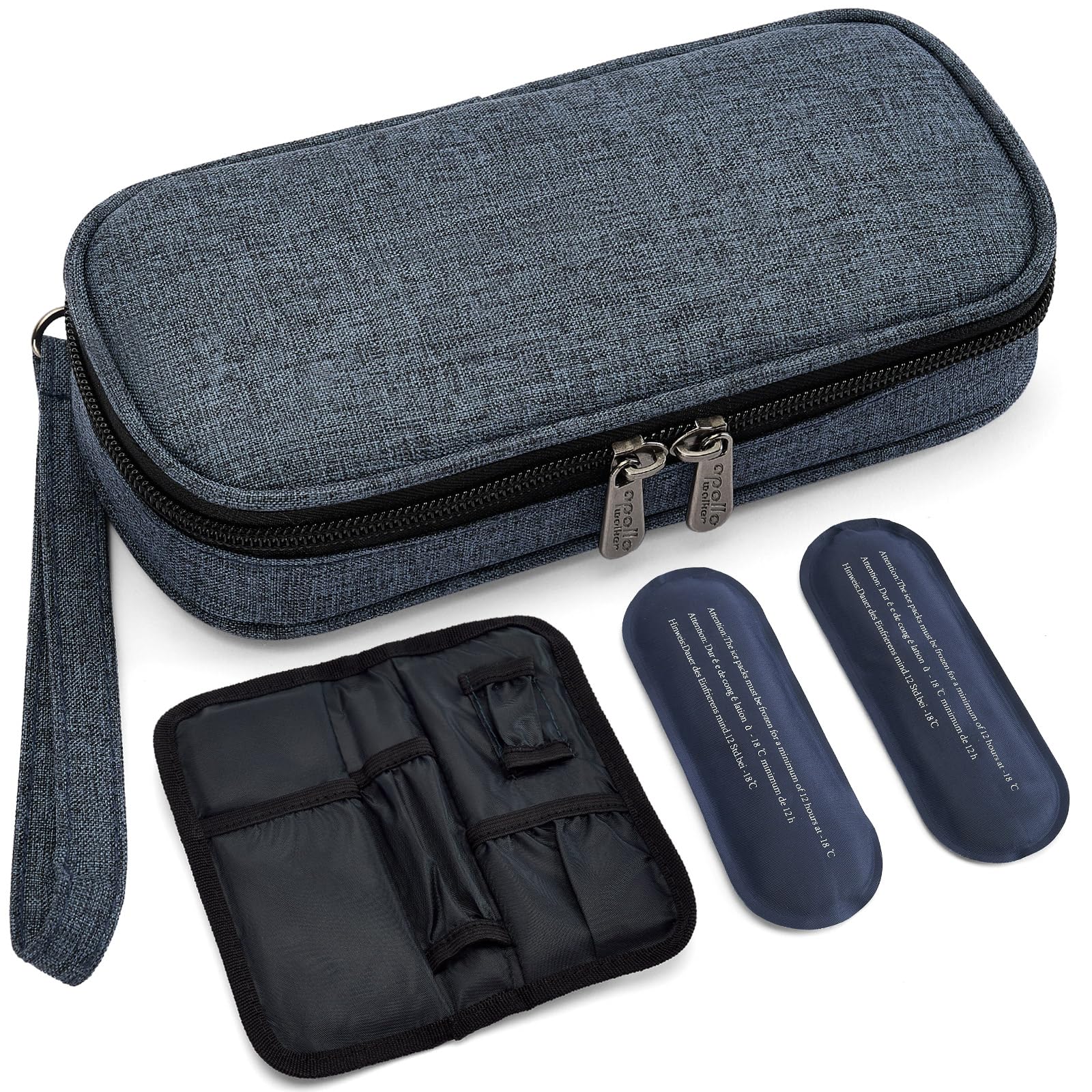 apollo walker Insulin Cooler Travel Case Diabetic Medication Cooler with Ice Packs and Insulation Liner insulin travel case tsa approved