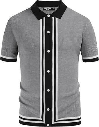 PJ PAUL JONES Herren Strickjacke Winter - Button Down Cardigan Mit Stehkragen