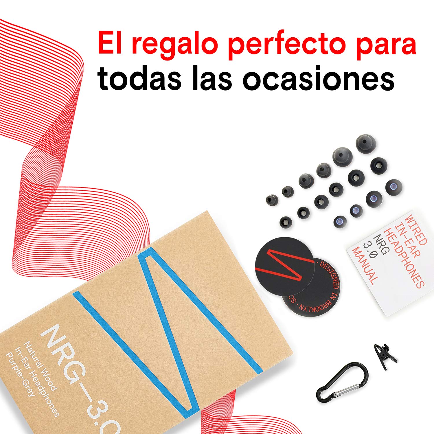 Symphonized® Auriculares con Cable y Microfono, Bajos 8mm con Madera de Bubinga Sonido 3D, Auriculares Cancelacion Ruido Activa Premium, Cable Jack 3.5 mm, Control Volumen Movil, Pc y Tablet. NRG