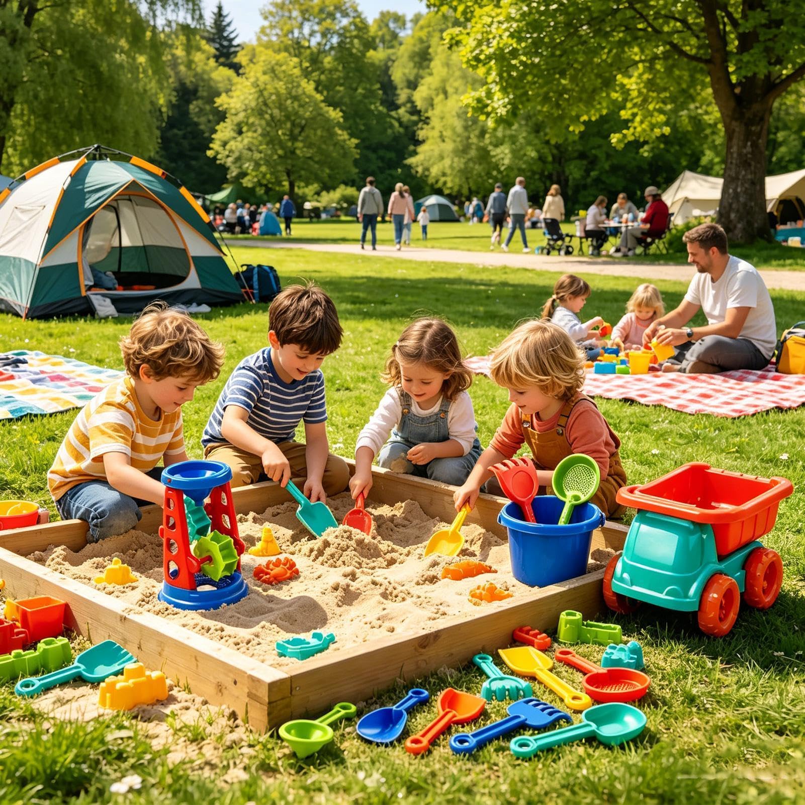 Giocattoli da Spiaggia con Sabbia di Sabbia all'Aperto | Set di Giochi da Sabbia per le Vacanze Estive Viaggi in Località di Mare Resort Giardino Cortile e per Bambini e Bambine da