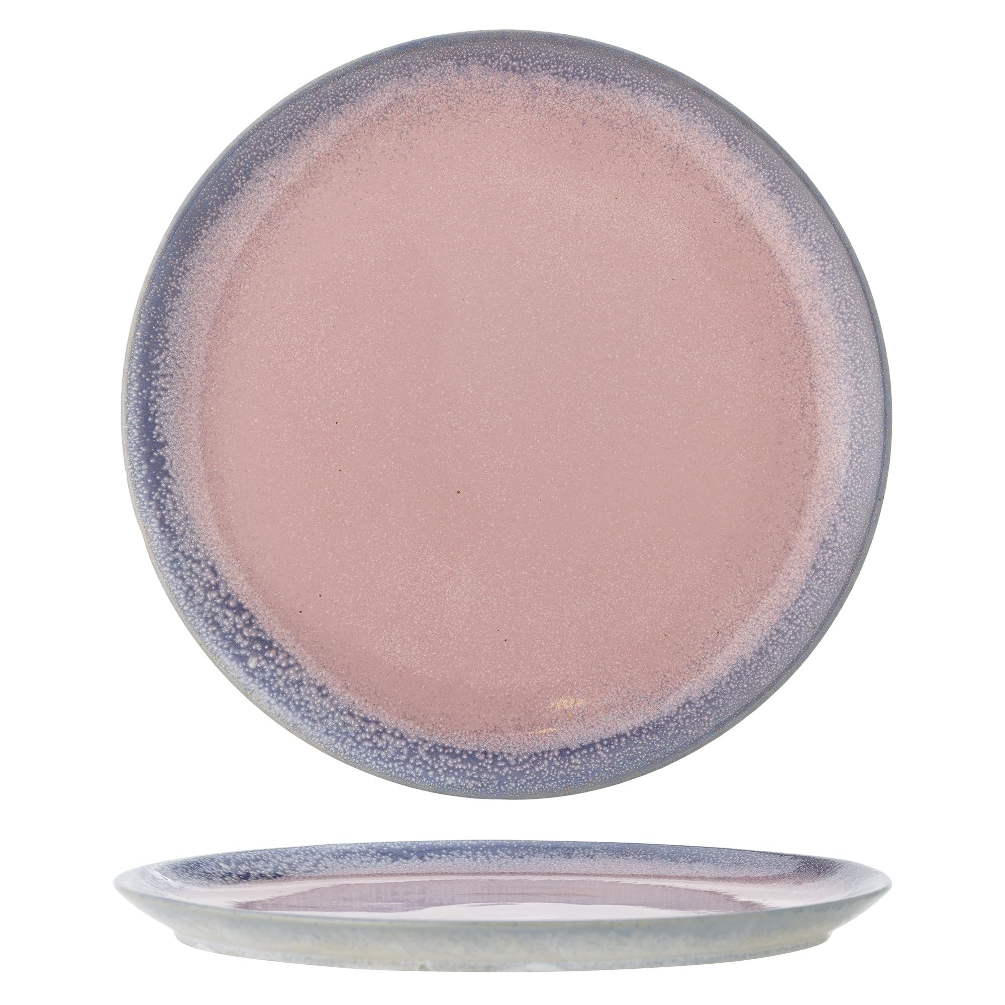 Bloomingville Paula Plate, Rose, Stoneware, Depth 26.5 x Height 2 cm