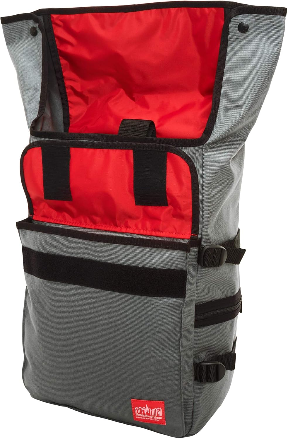 Manhattan Portage Silvercup Backpack With Roll Top Closure Spacious Main Compartment And Water Resistant Coating In 1000D Cordura (Grey)