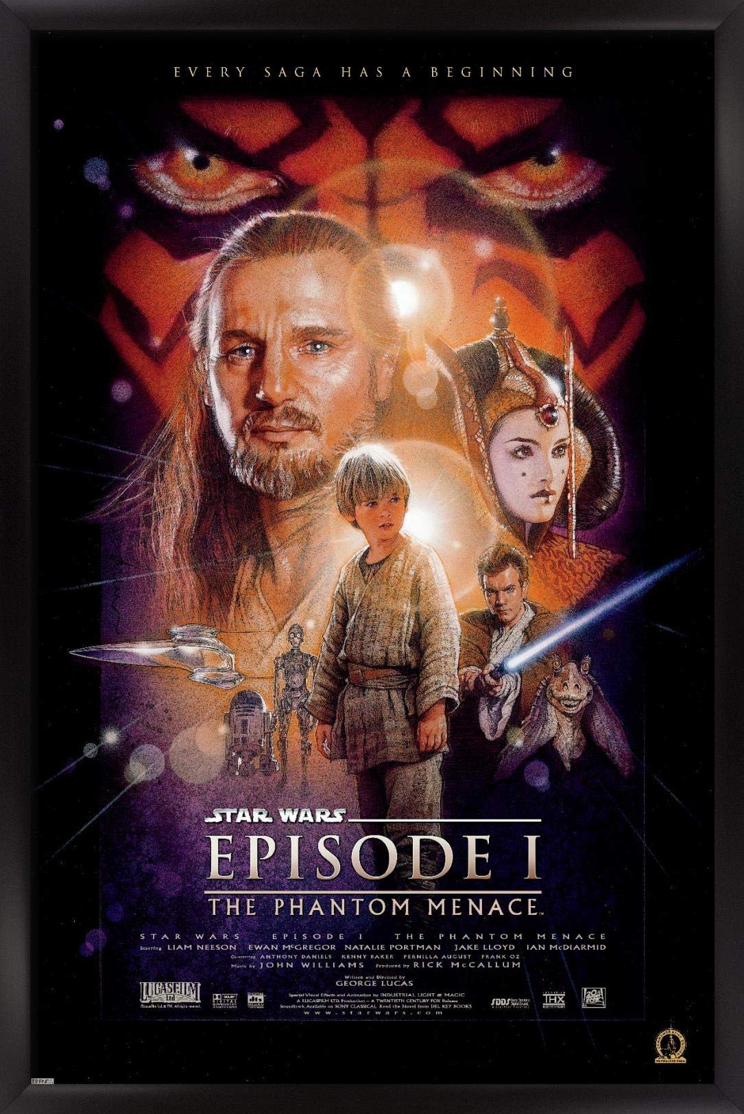 Trends International 24X36 Star Wars: The Phantom Menace Wall Art Poster for Wall, One Sheet, 24'' x 36'', Unframed Version