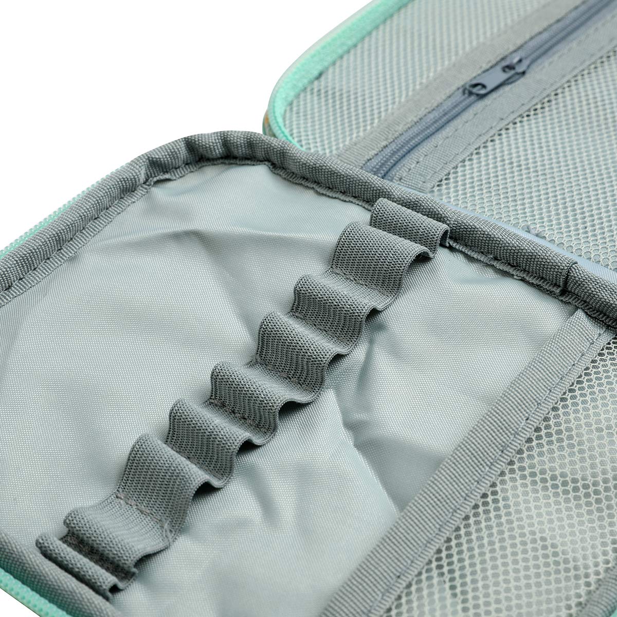 Häkelnadeltasche, Reißverschluss-Aufbewahrungstasche mit Webtaschen für Häkelnadeln/Strickzubehör/Häkelnadel-Set, leicht, einfach zu halten
