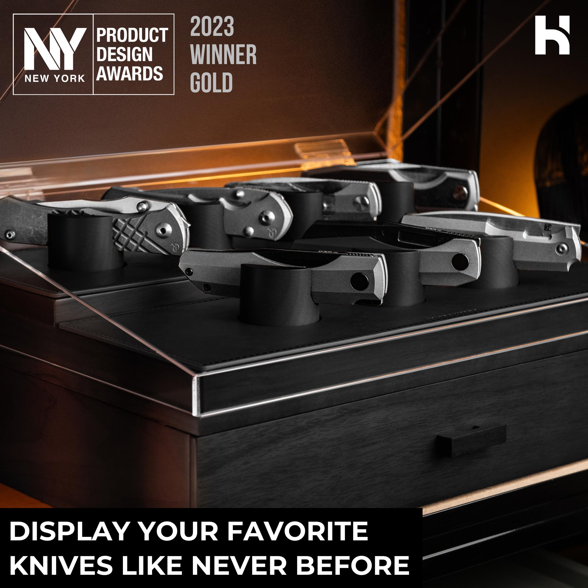 Présentoir 10 Couteaux 1x10 Oblique à Poser En Bois De - France