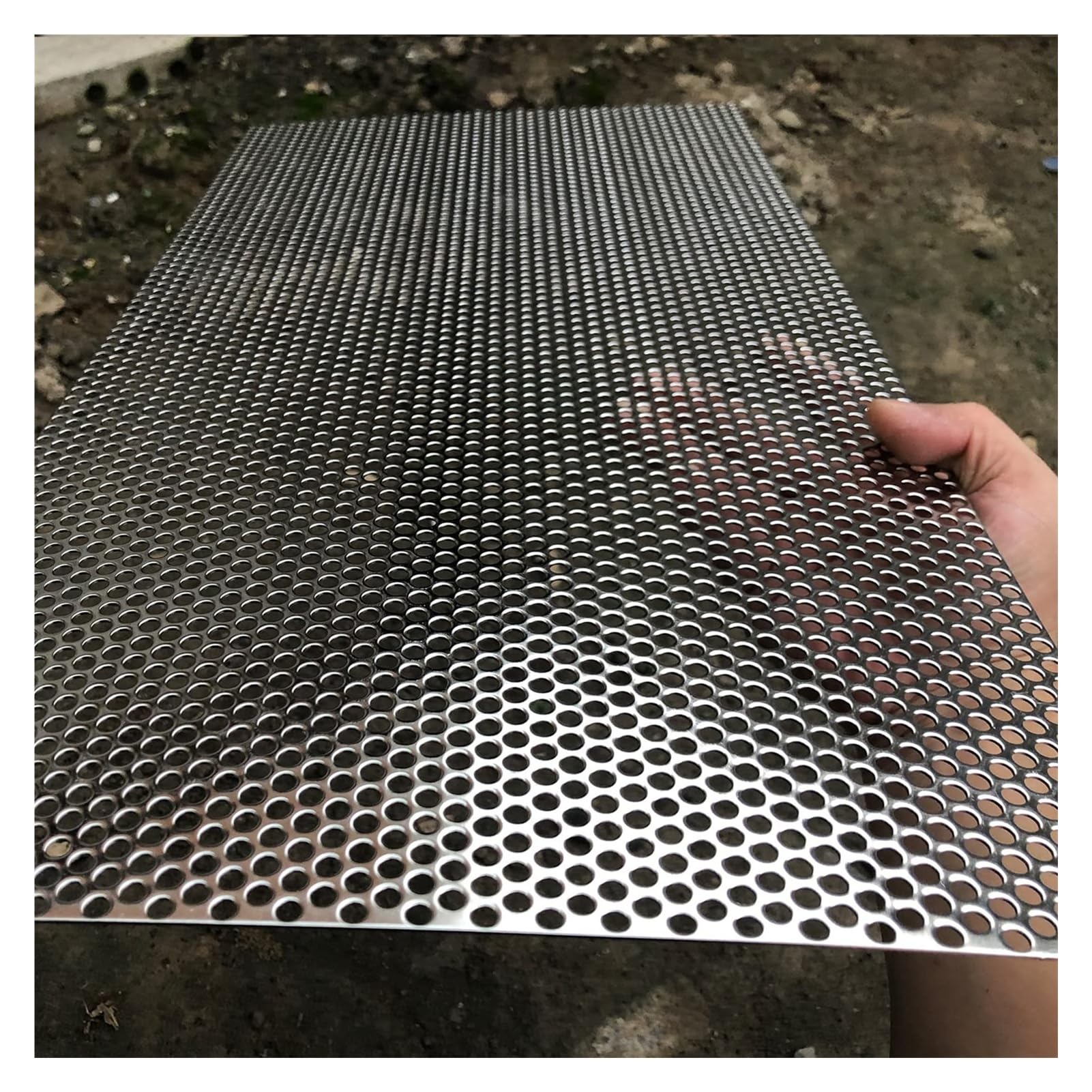 Tôle Perforée en Acier Inoxydable 304 Grille de Drainage Et Panneau de Protection, Plaque D'observation de L'armoire Panneau de Clôture de Cage(10mm Mesh,40x40cm)