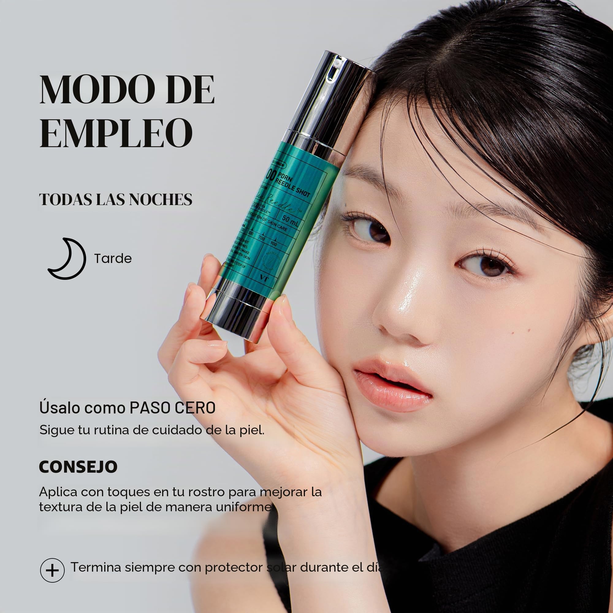VT COSMETICS PDRN Reedle Shot 100, Spicule Microneedling Serum, Vegan PDRN, Centella Asiática, Ácido Hialurónico, Exfoliante y Plumping for Glass Skin, Korean Liquid Skin Booster 1.69 Fl Oz (50 ml)