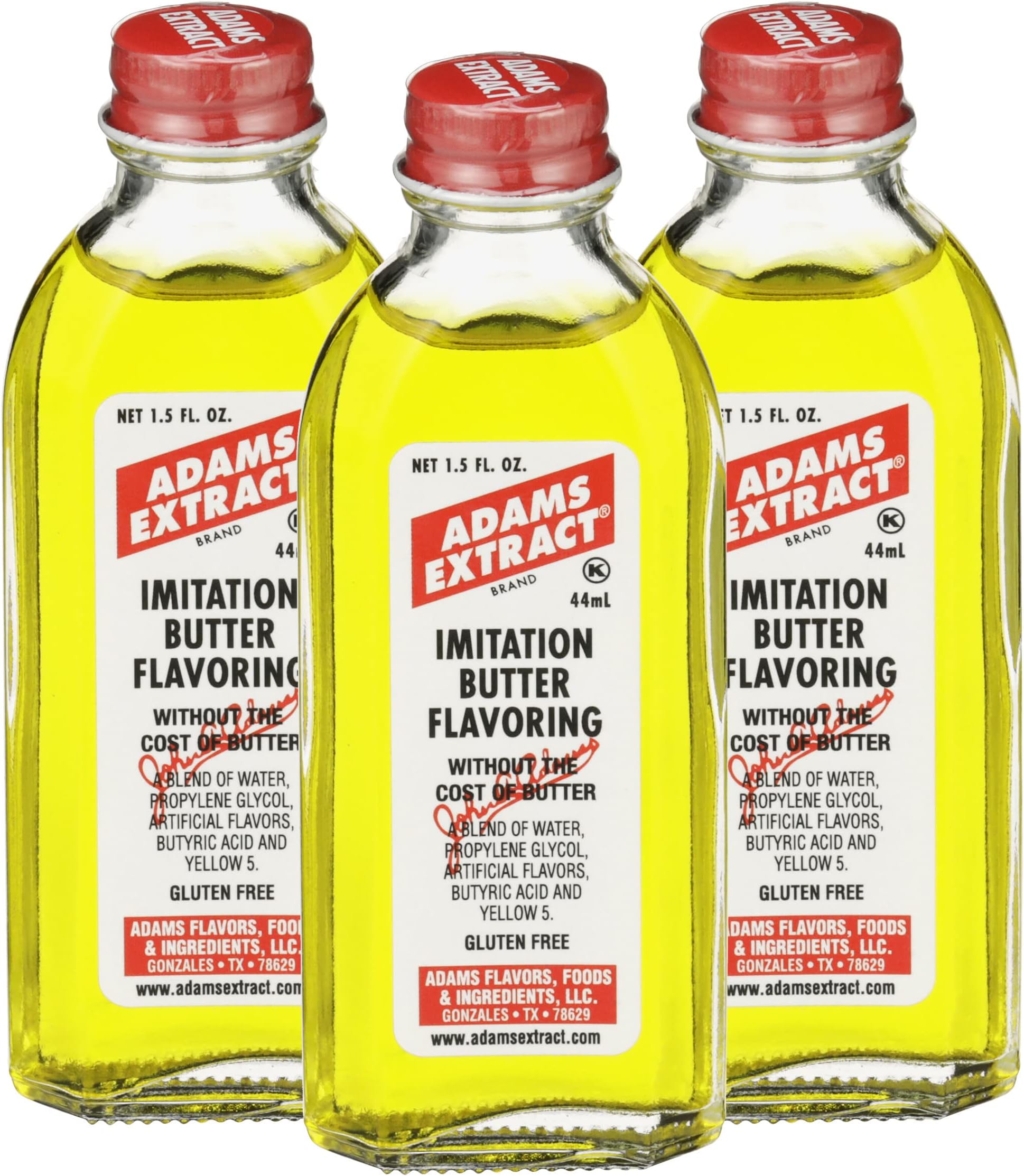 Adams Extract Imitation Butter Flavoring, Gluten Free, 1.5
