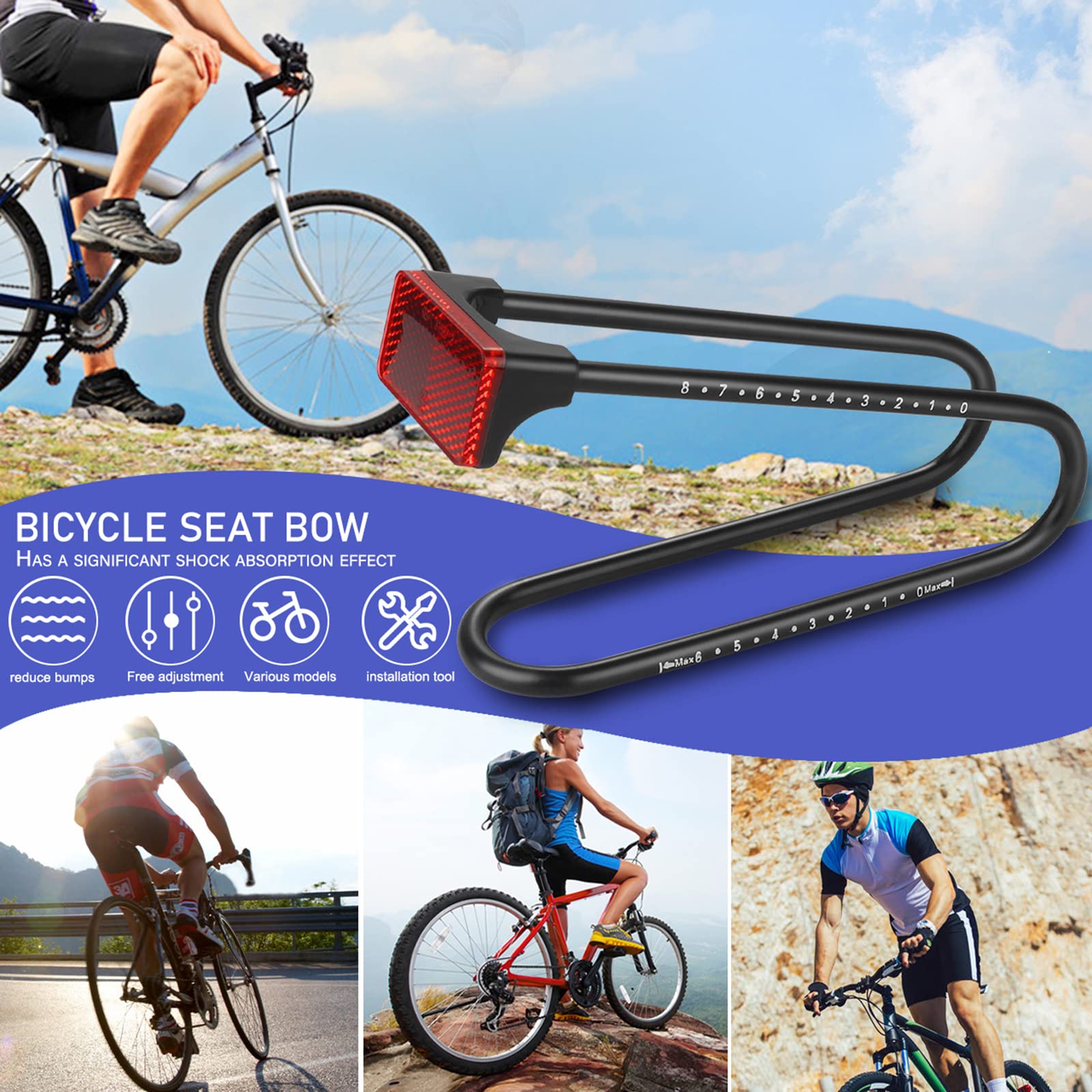 Amortisseur De Selle De Vélo, Ressort De Selle Absorbant Les Chocs, Ressort De Selle De Vélo