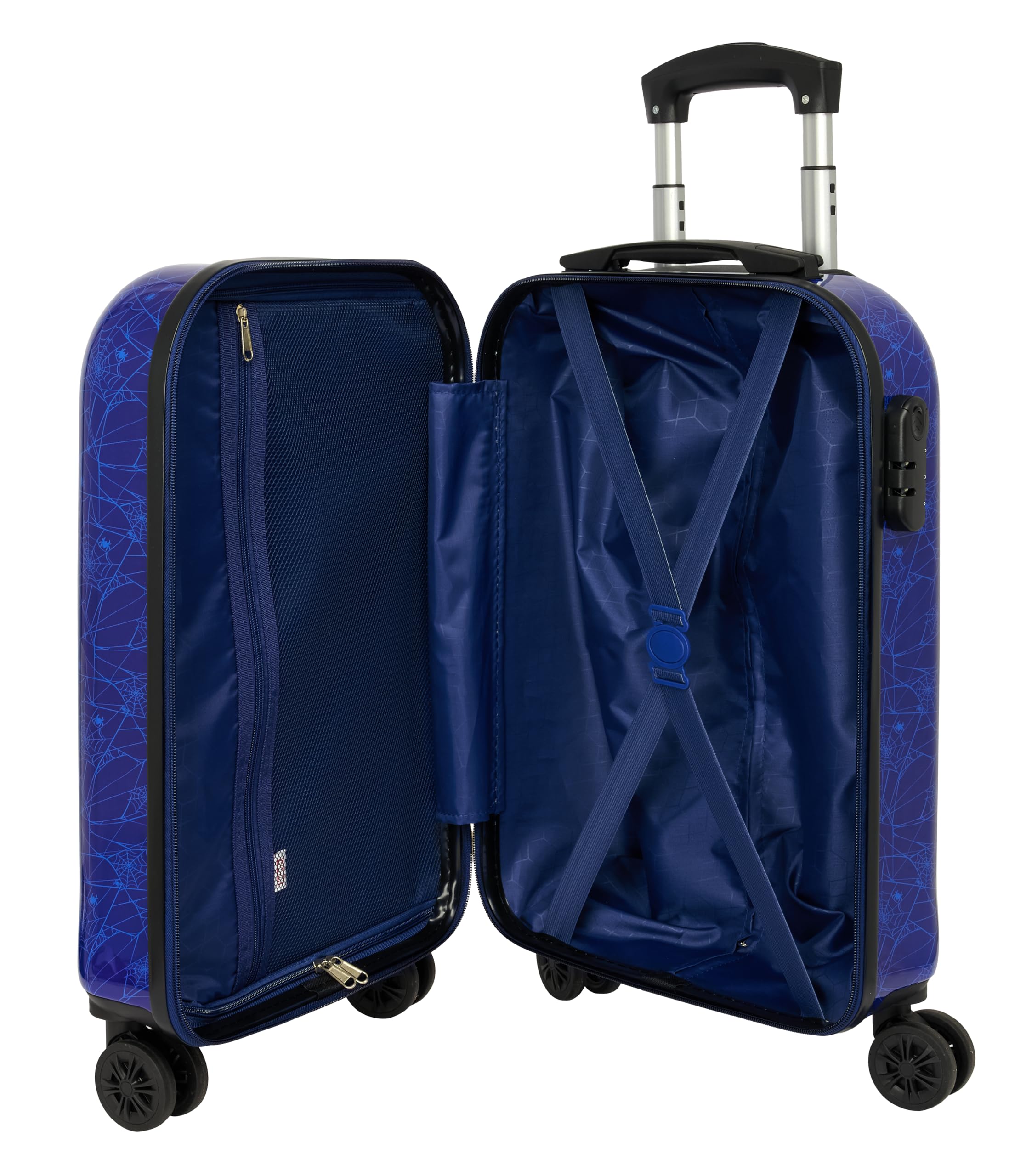 SPIDERMAN - Trolley da cabina 20 pollici, valigia con ruote, lucchetto di sicurezza, valigia leggera, 34,5 x 20 x 55 cm