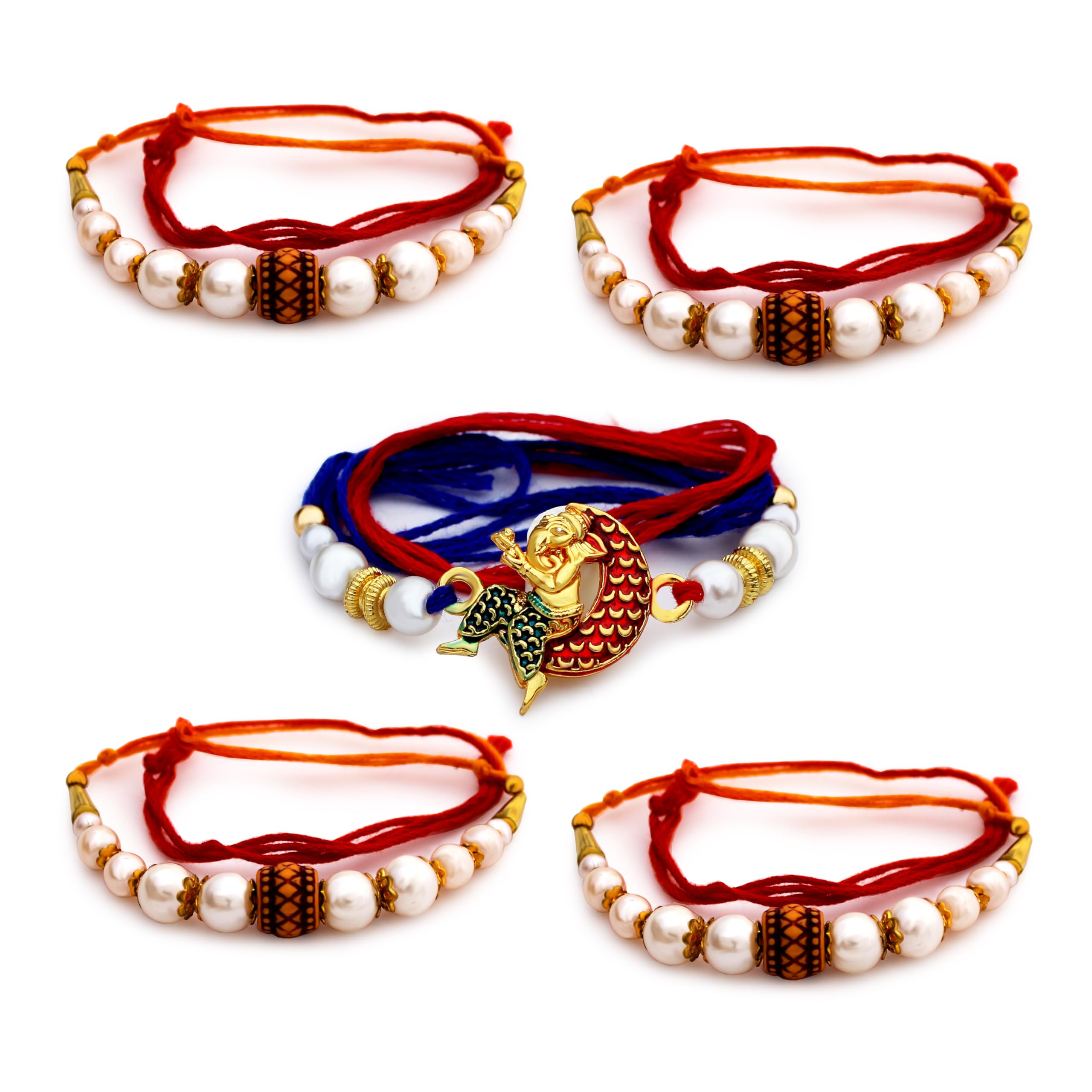 Milan Jewellers Unisex Adult Designer Rakhi For Brother (Pack Of 1) With Kumkum Chawal (Ganesha) (B099XDLF6X) Amazon Price History, Amazon Price Tracker