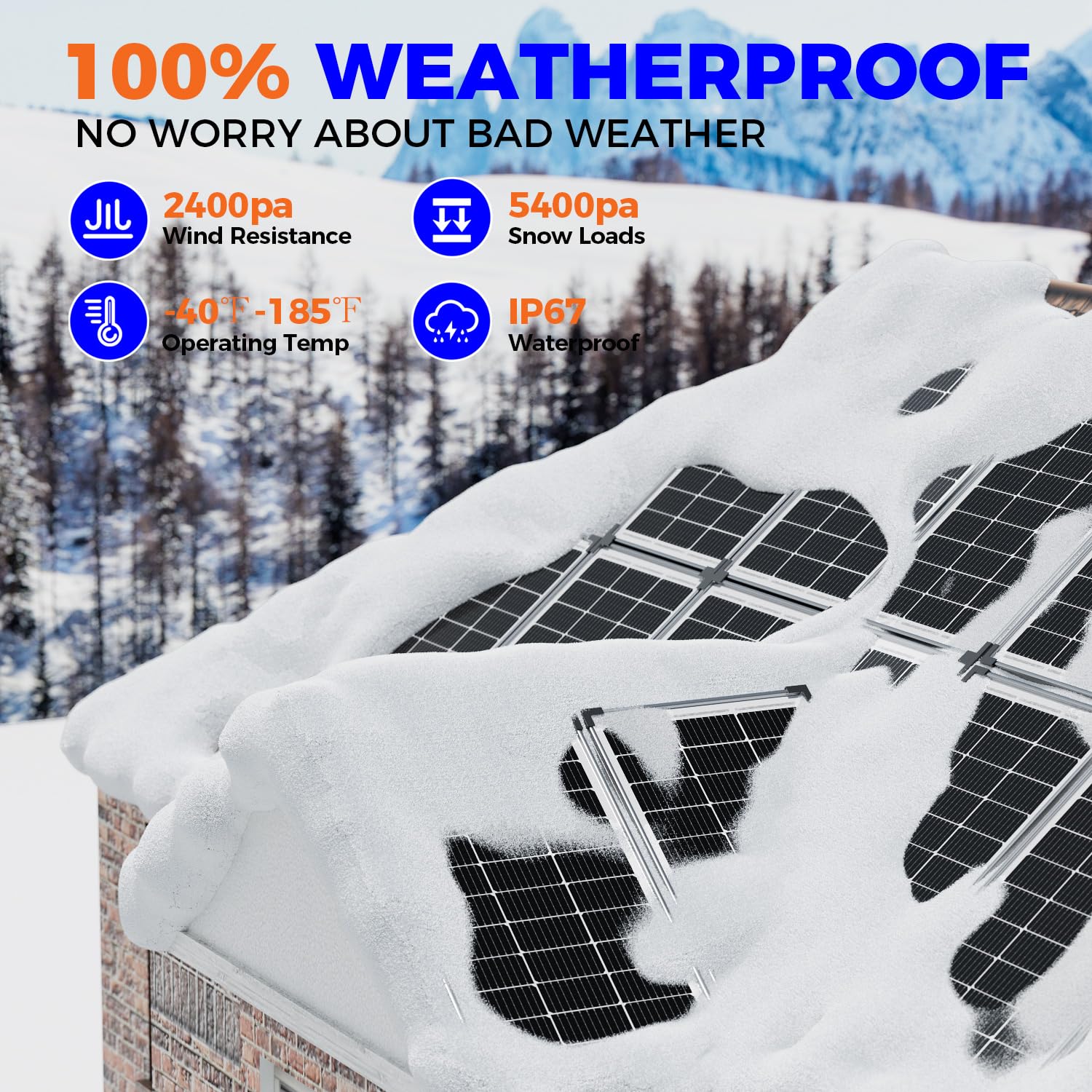 Voltset Pannello solare monocristallino ad alta efficienza, 100 W, 12 V, celle 9BB, impermeabilità IP67, adatto per camper, marine, tetti, casa, yacht, applicazioni off-grid (pannello singolo da 100