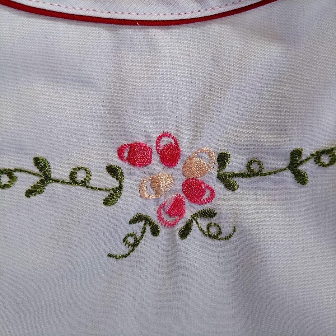 Amazon.co.jp: レトロ 割烹着 ビンテージ 当時物 花柄刺繍