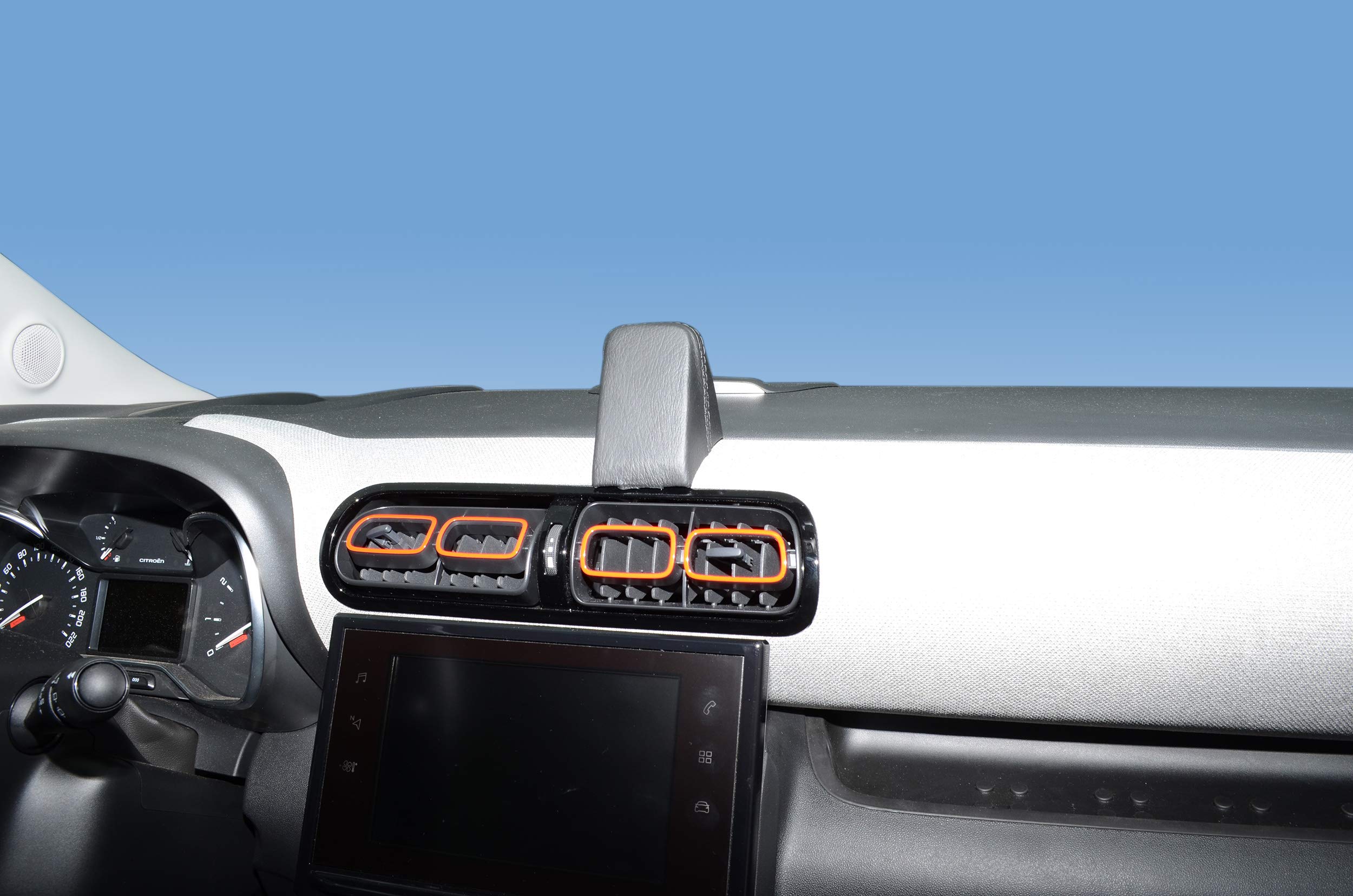 KUDA 7235 Uchwyt sztuczna skóra czarny do Citroen C3 Aircross od 2017