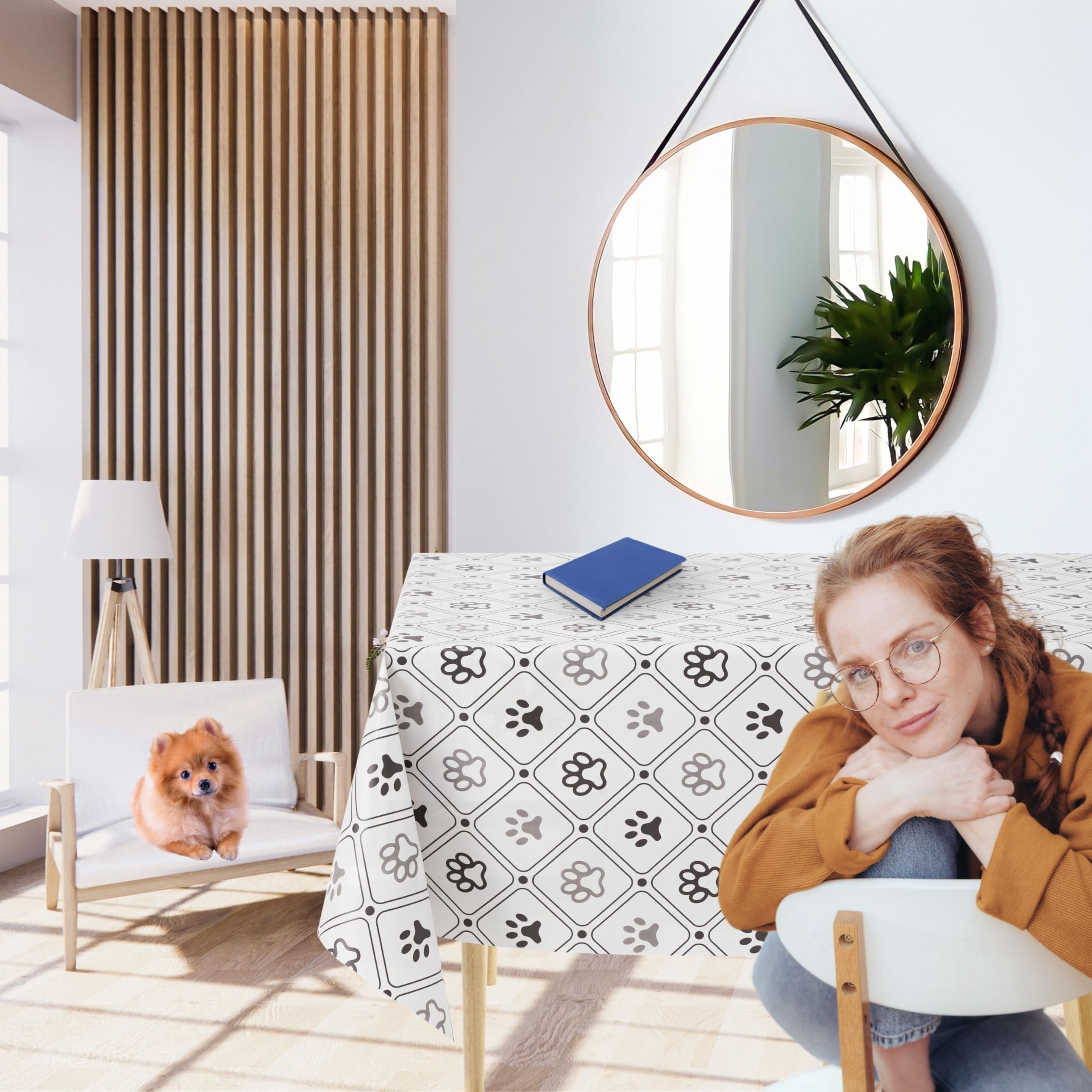 130cm Circulaire- 3 Mm Nappe PVC Toile Cirée Rectangulaire Transparente