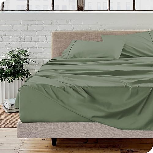 Miniatura 3 de Juego de sábanas suaves de lujo de 4 piezas de 800 hilos, 100% algodón egipcio, tejido de satén súper suave, para colchones de 12 pulgadas de