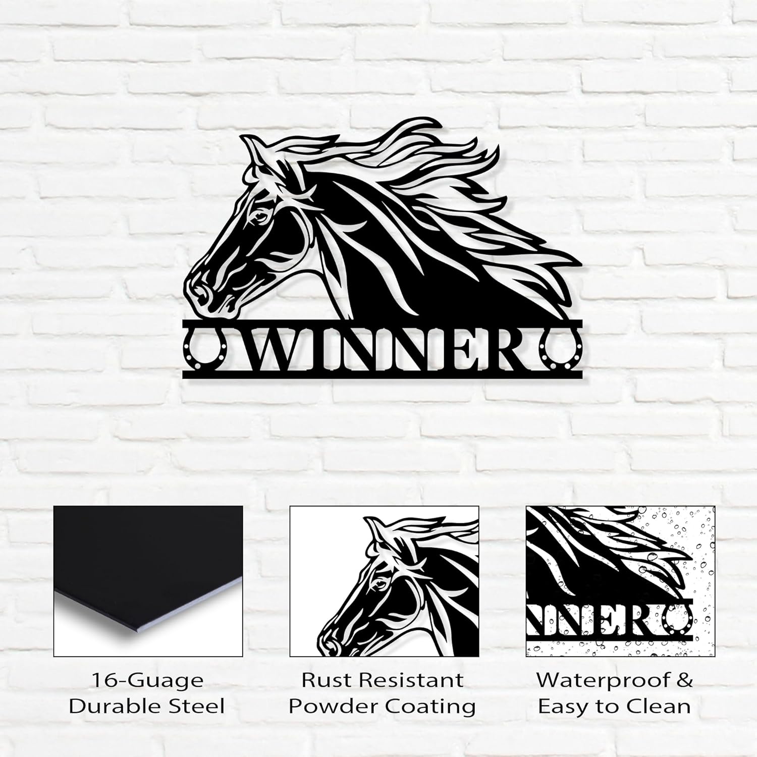 Personalized Horse Metal Wall Decor – Custom Stable Name Plaque for Barn, Rustic Western Farmhouse Accent, Unique Ranch Gift, Equestrian Gift - Image 6